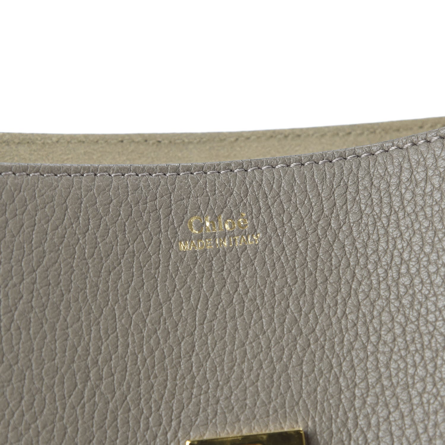 Chloe Grained Lambskin Drew Shoulder Bag Motty Grey 8 of 9