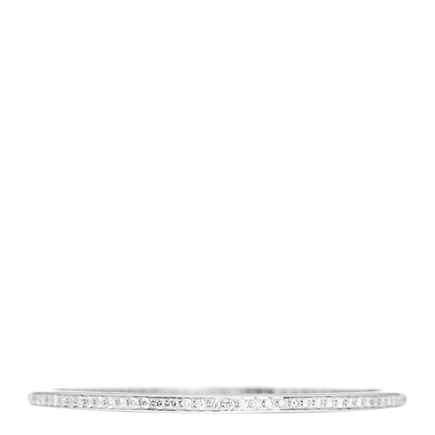 18K White Gold Diamond Bangle Bracelet