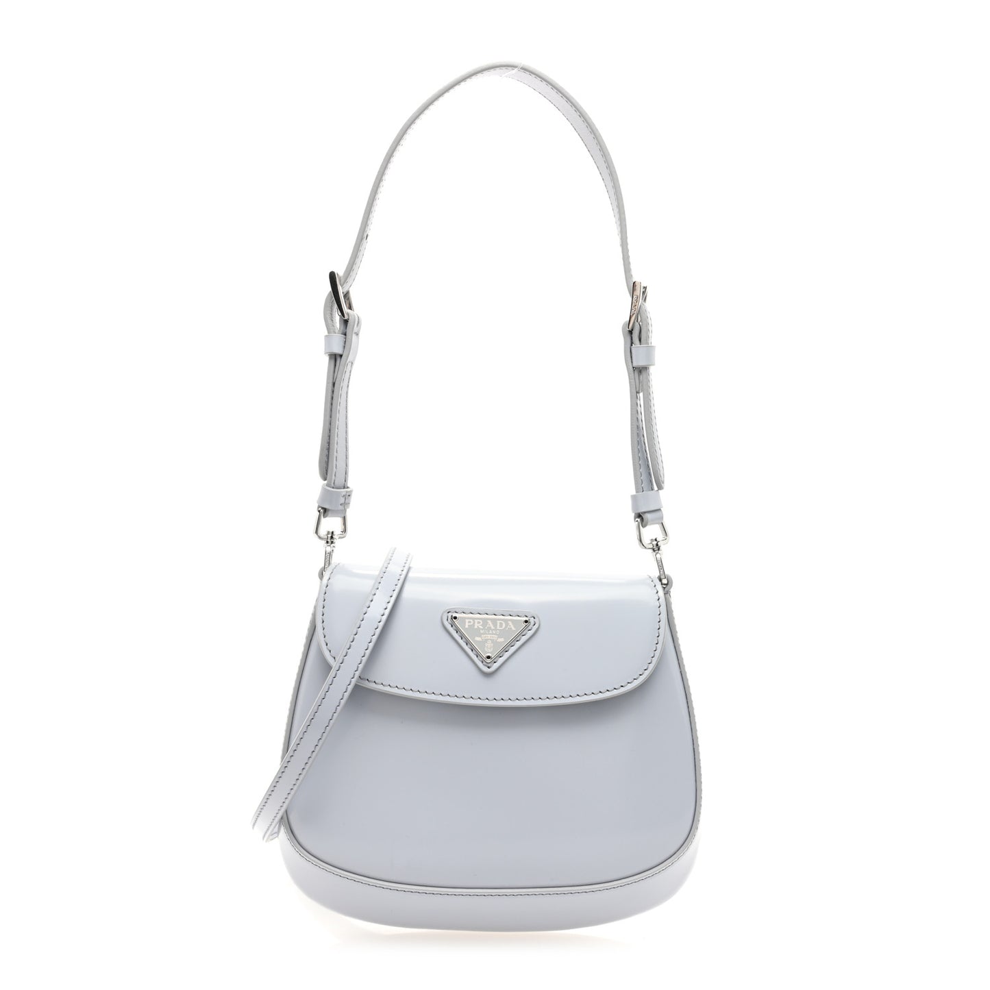 Spazzolato Mini Cleo Flap Adjustable Strap Shoulder Bag Fiordaliso