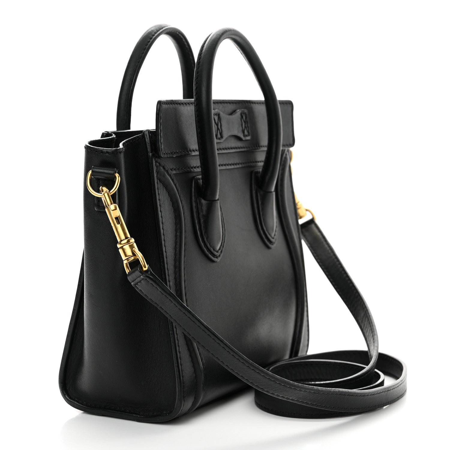Celine Smooth Calfskin Nano Luggage Black 3 of 14