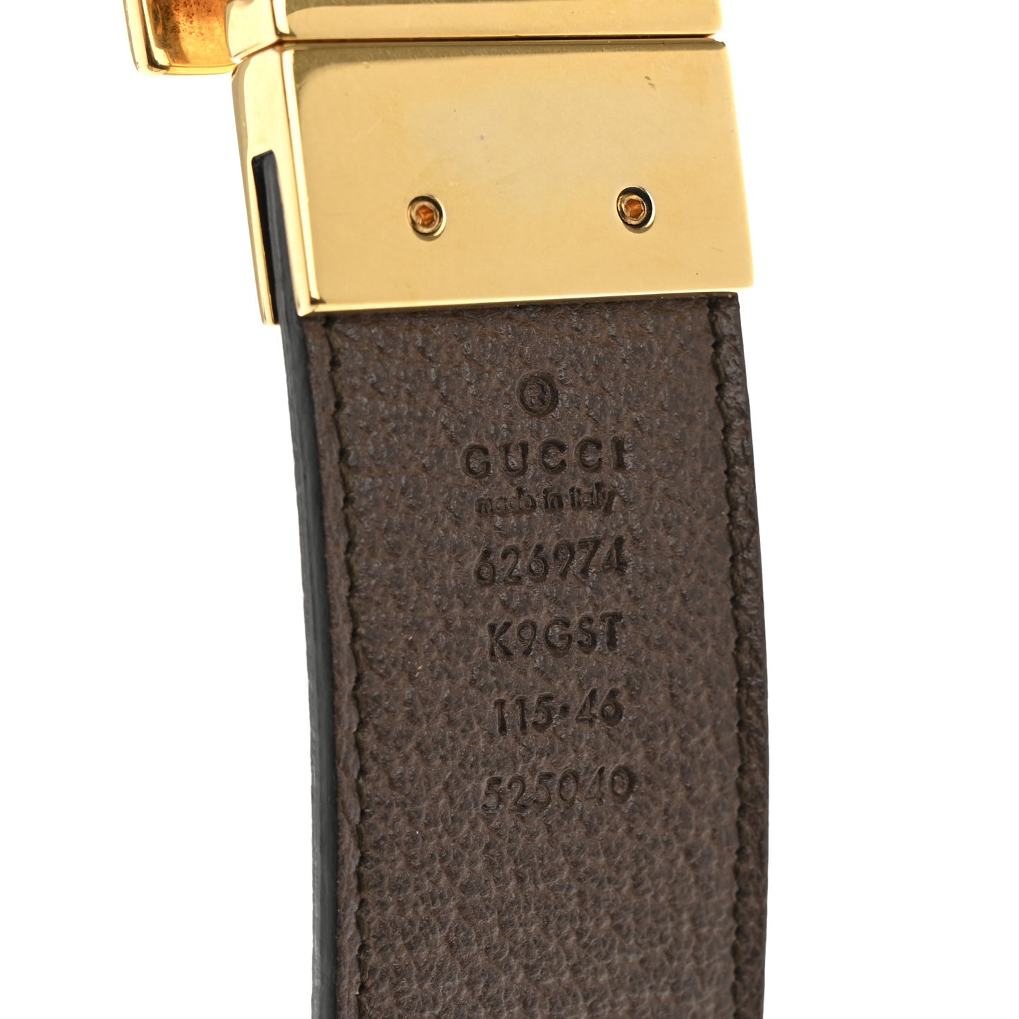 Supreme Monogram Calfskin Square G 35mm Belt 115 46 Brown