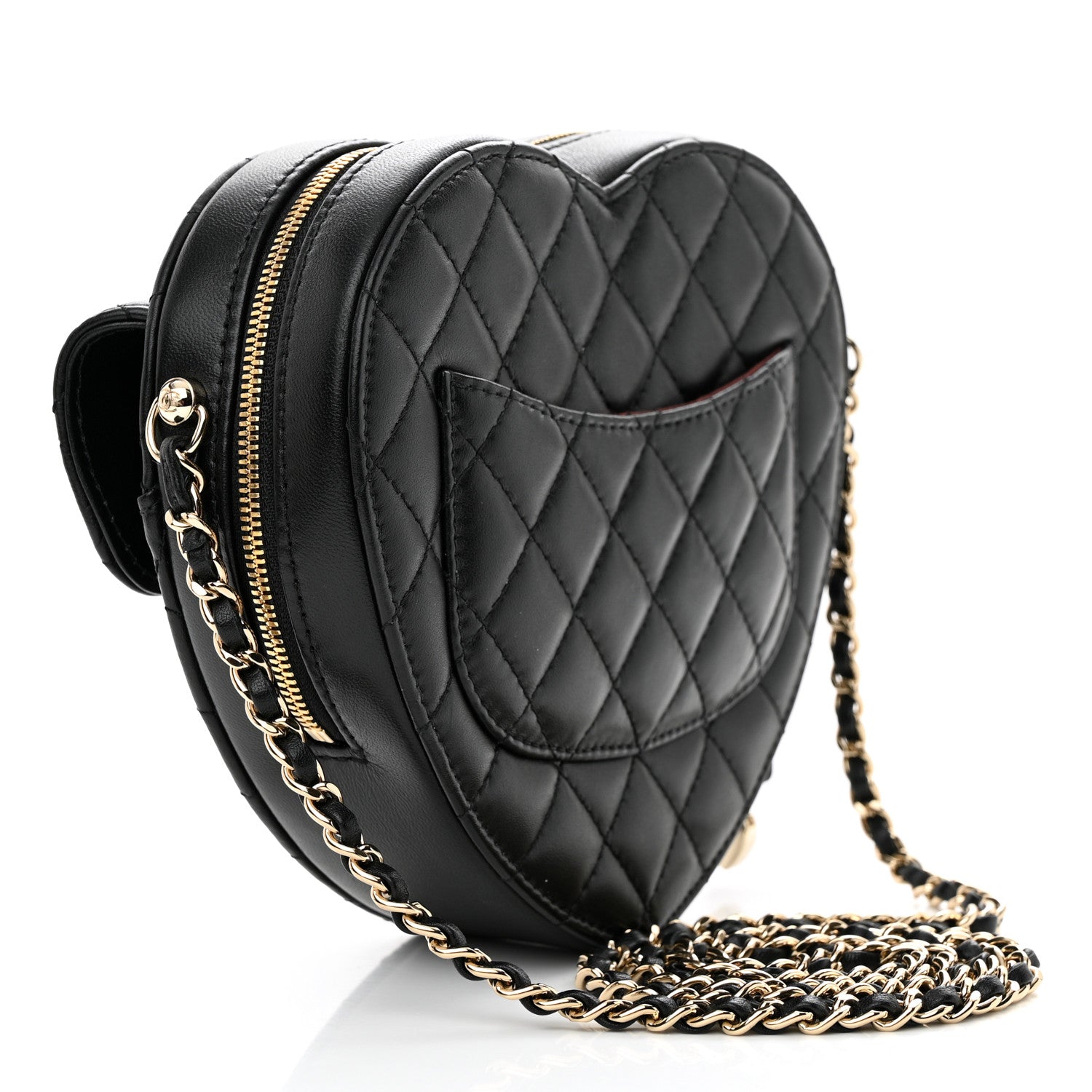 Chanel Lambskin Quilted CC In Love Heart Bag Black 3 of 11