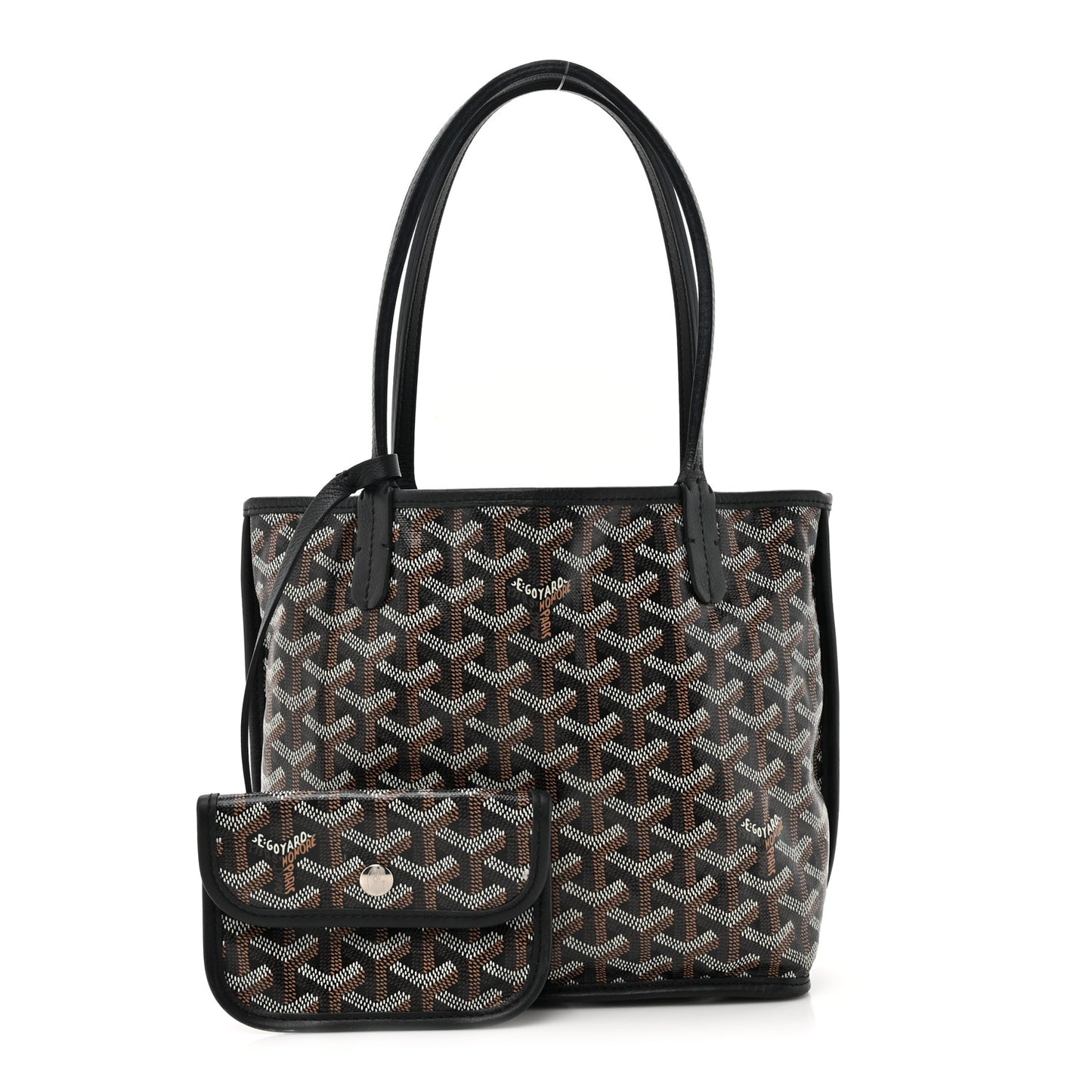 Goyardine Reversible Mini Anjou Black