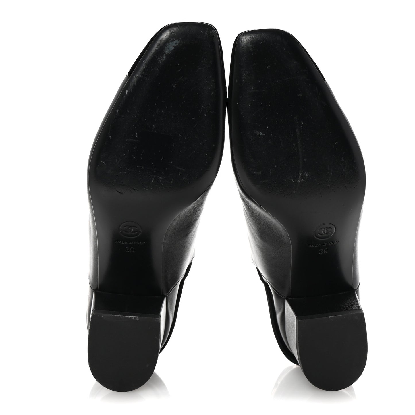 Lambskin Velvet Cap Toe Short Ankle Boots 39 Black