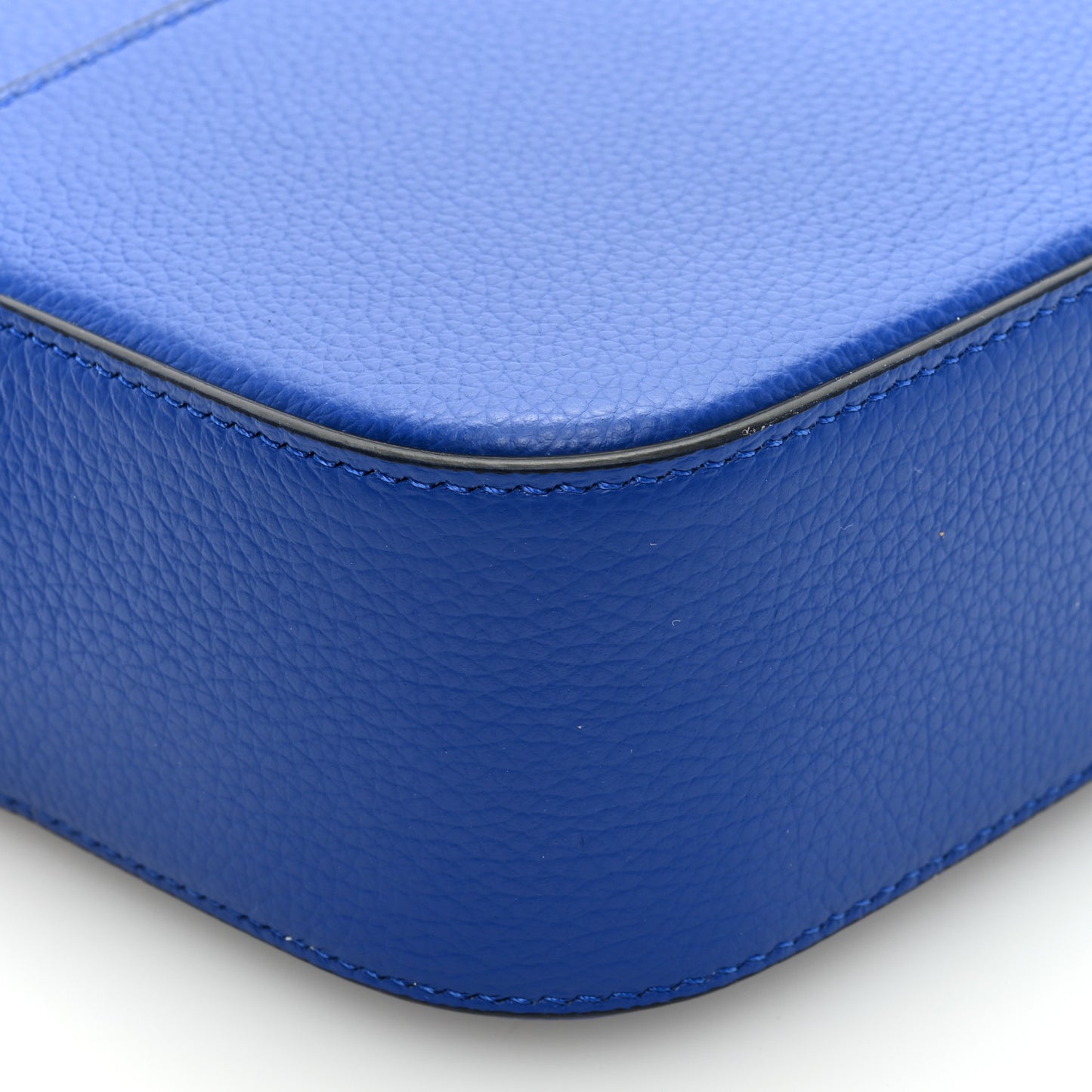Grainy Calfskin Small Virtus Camera Bag Blue