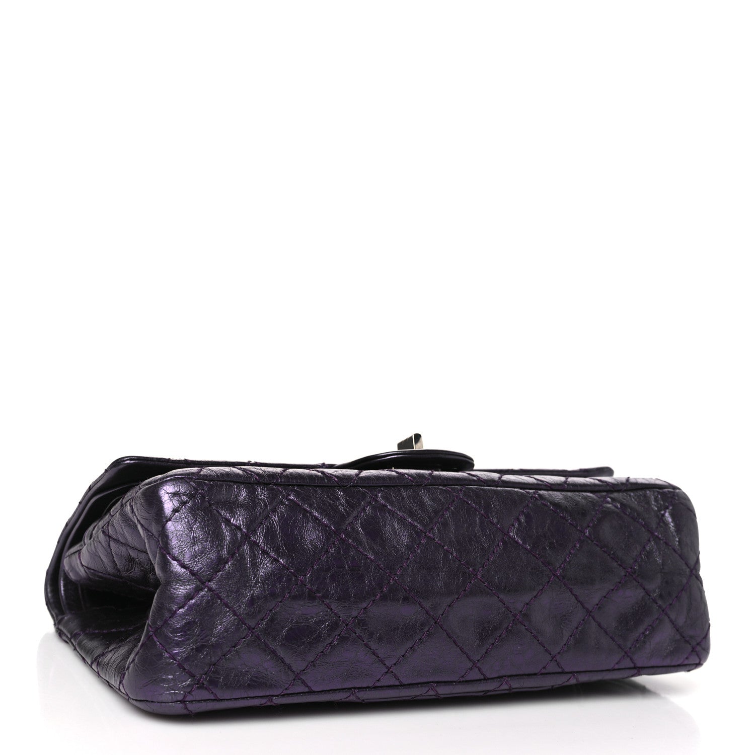 Chanel Metallic Aged Calfskin Quilted 2.55 Reissue 225 Flap Purple 4 of 10