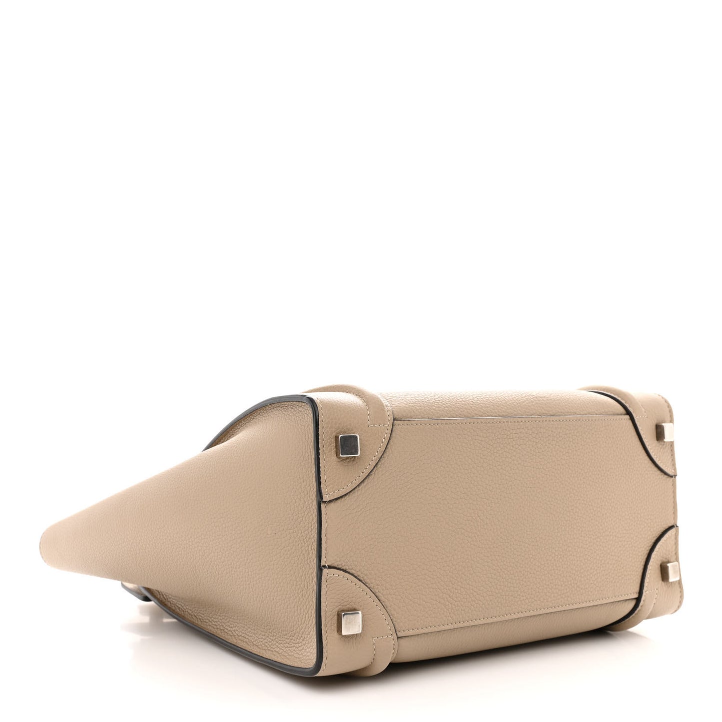 Drummed Calfskin Micro Luggage Dune
