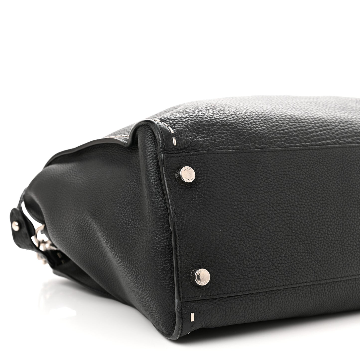 Cuoio Romano Selleria Metal Stitch Large Mens Peekaboo Iconic Essential Satchel Black