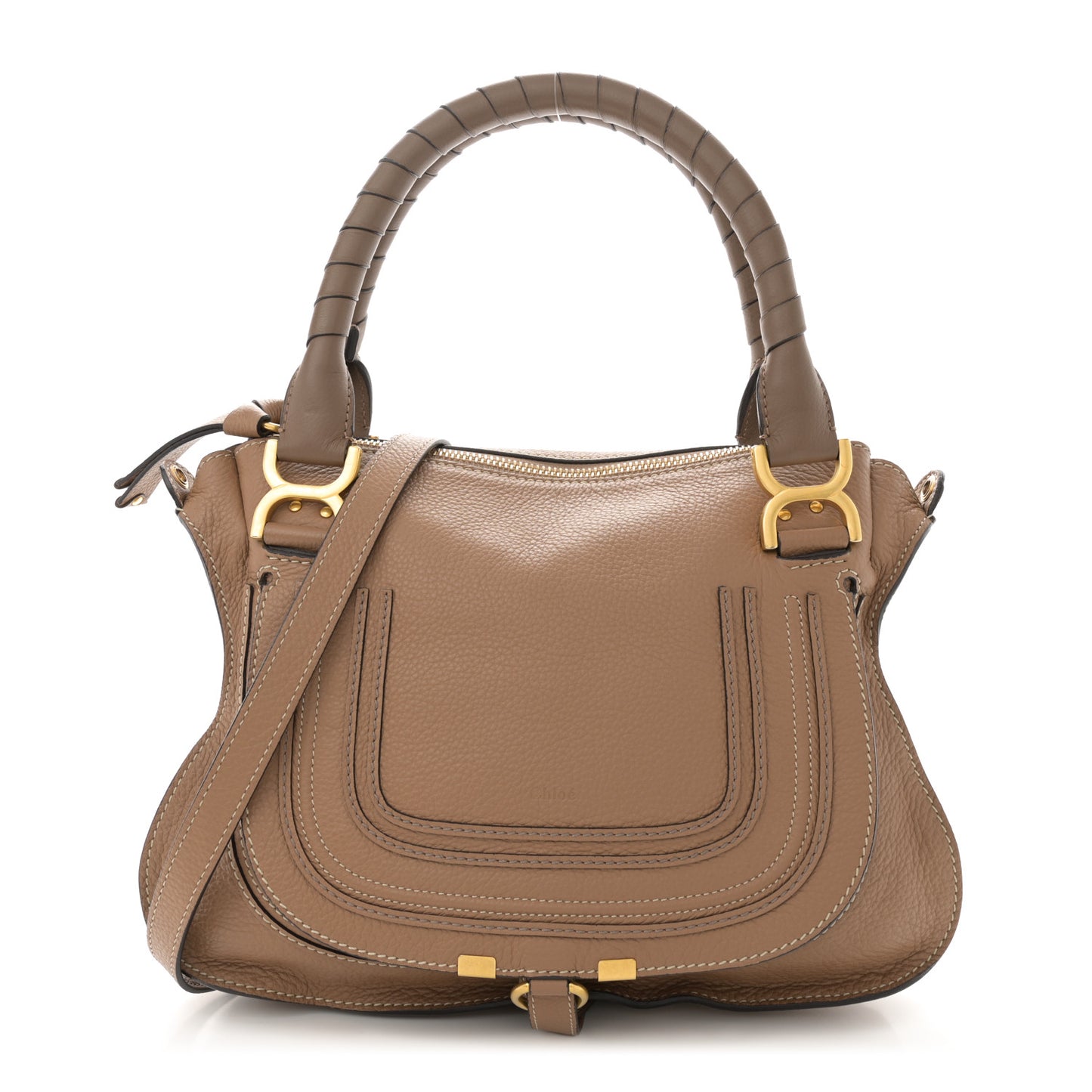 Calfskin Medium Marcie Satchel Nut