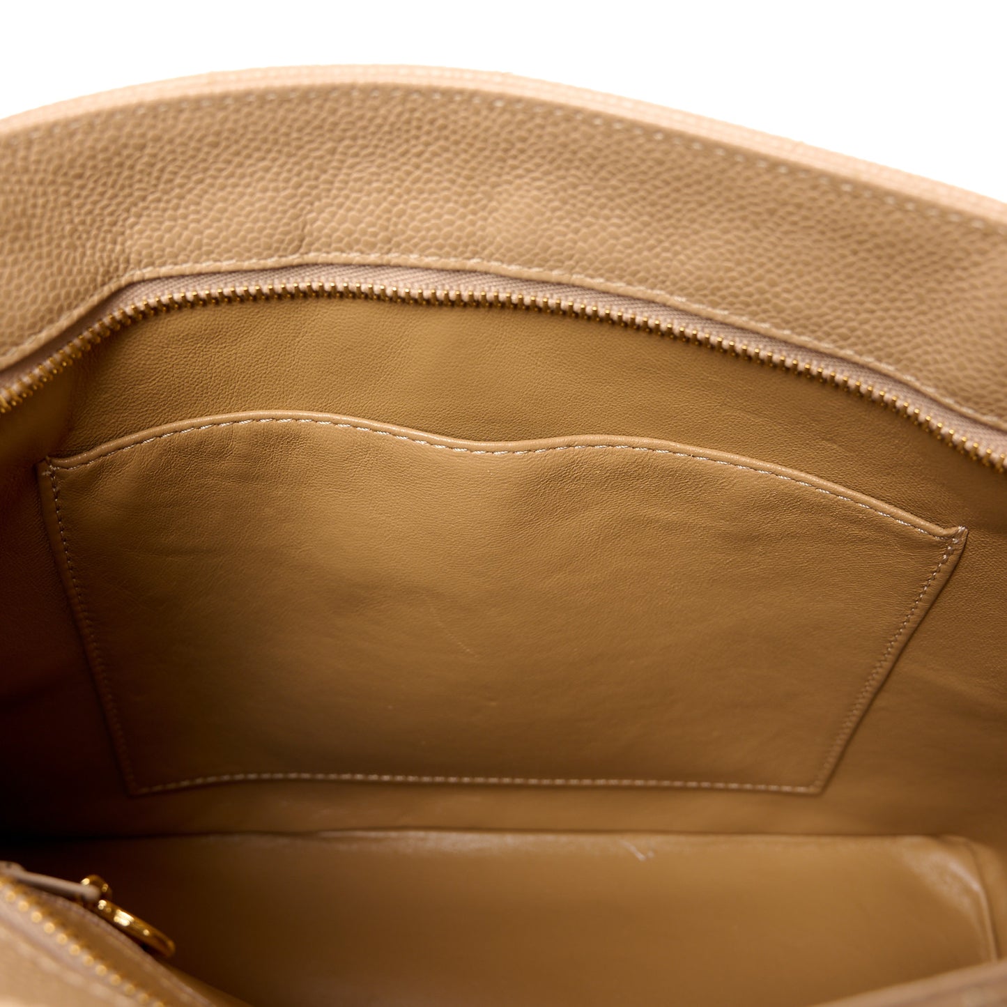 Caviar Quilted Medallion Tote Beige