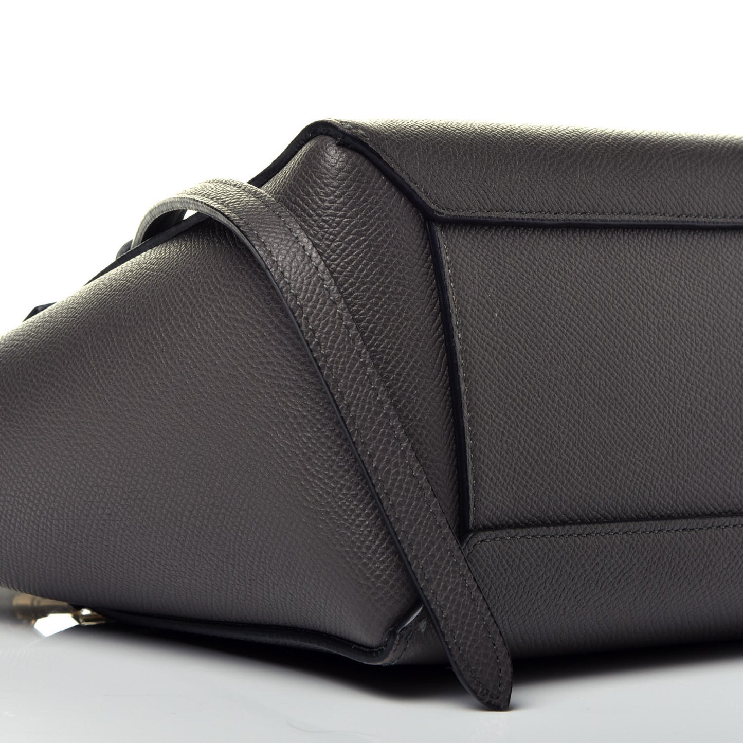 Grained Calfskin Nano Belt Bag Grey