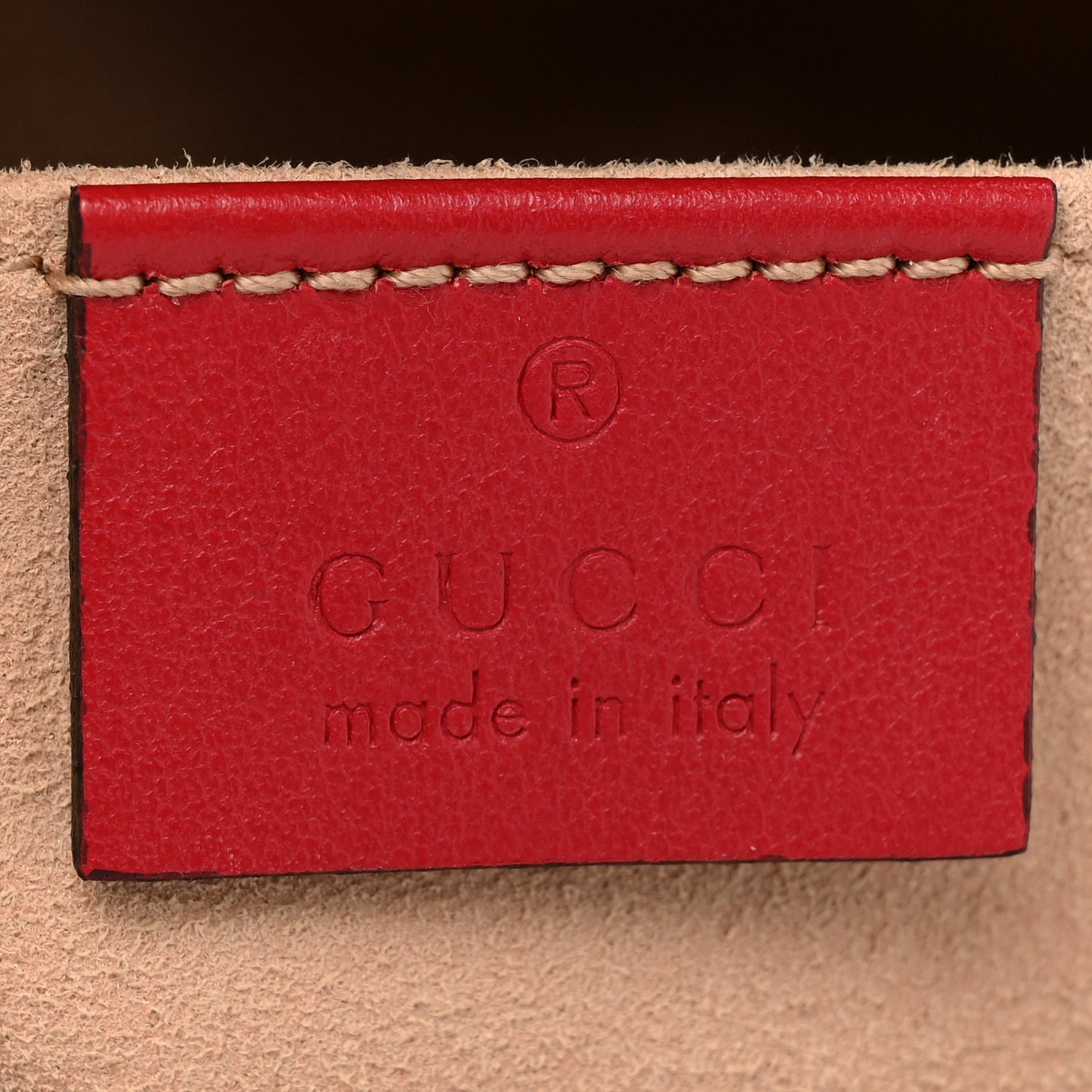 Calfskin Matelasse Mini GG Marmont Chain Shoulder Bag Hibiscus Red