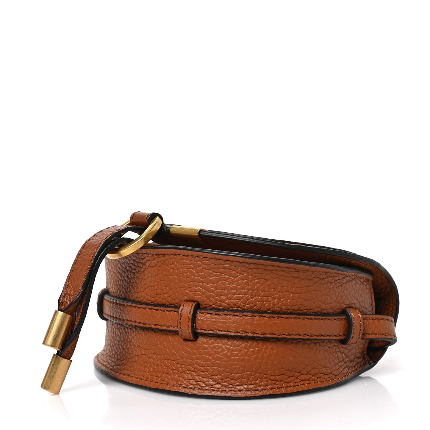 Calfskin Nano Marcie Saddle Bag Tan