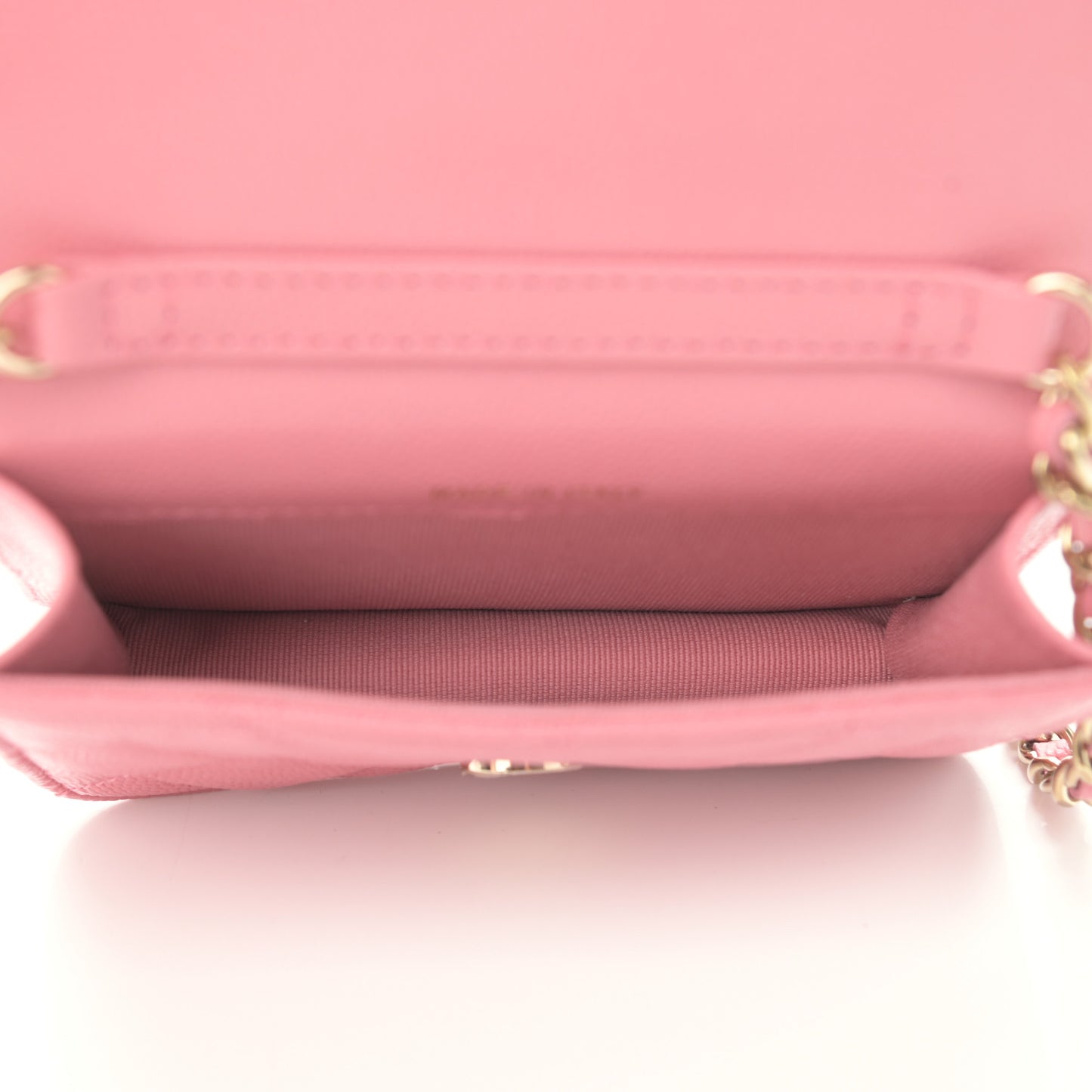 Caviar Quilted Mini Chain Bag Dark Pink