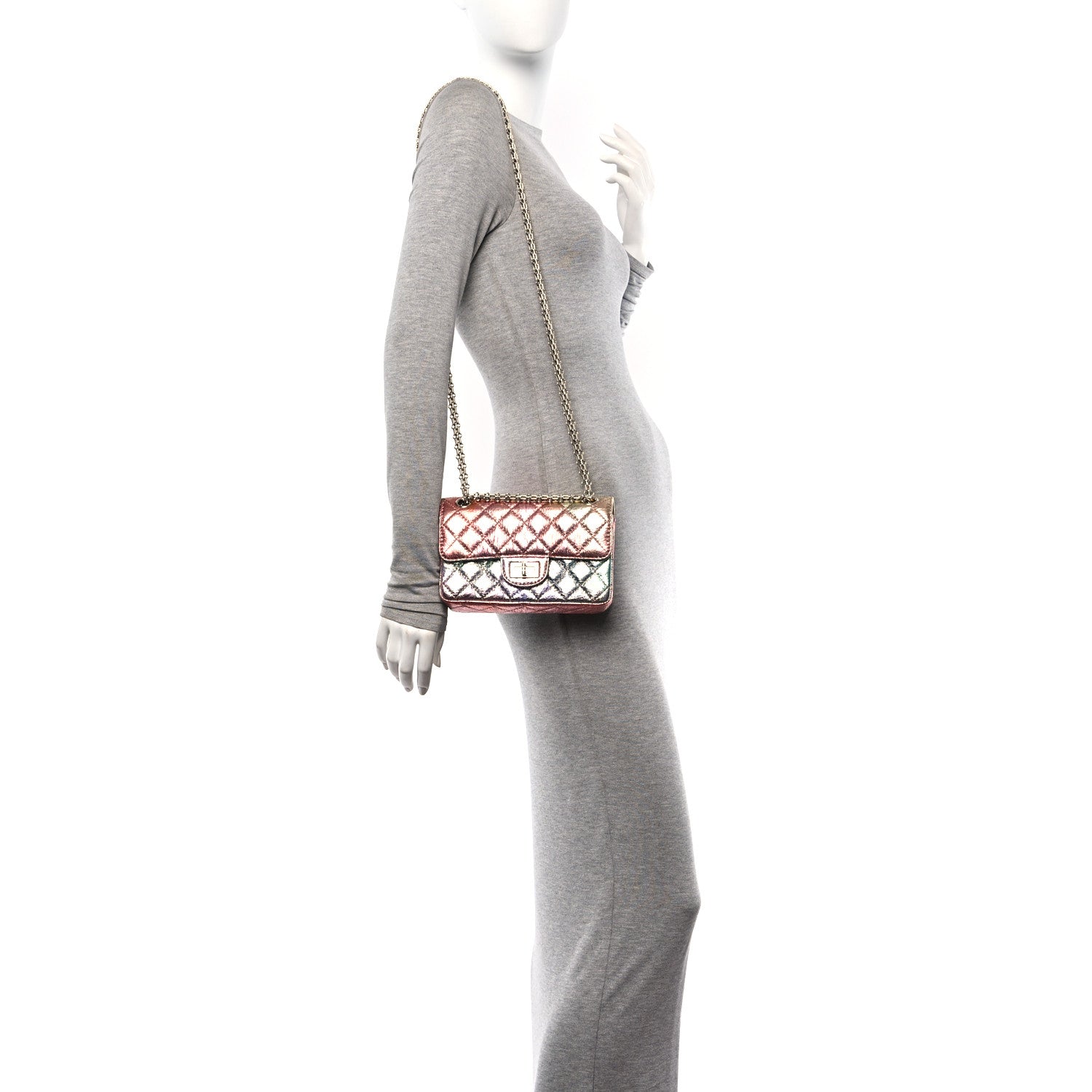Chanel Metallic Goatskin Quilted Mini 2.55 Reissue Flap Multicolor 2 of 11