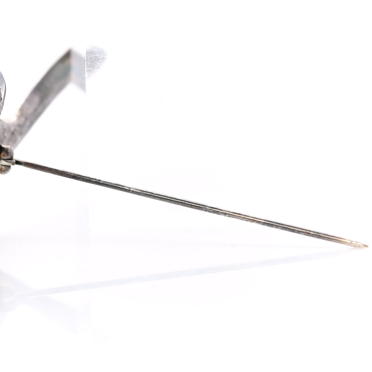 Brass Leaf Brooch Silver