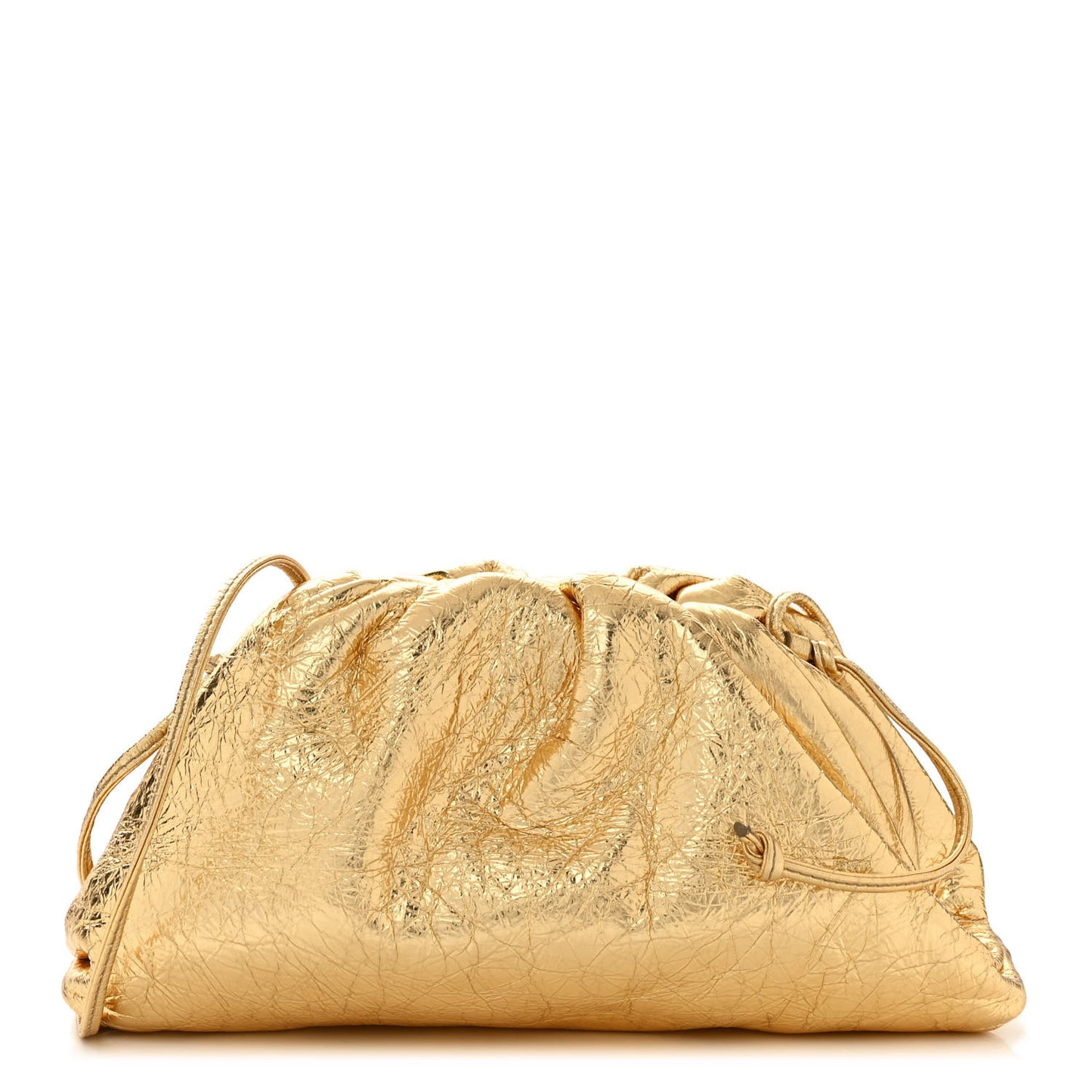 Metallic Crinkled Lambskin The Mini Pouch Oro