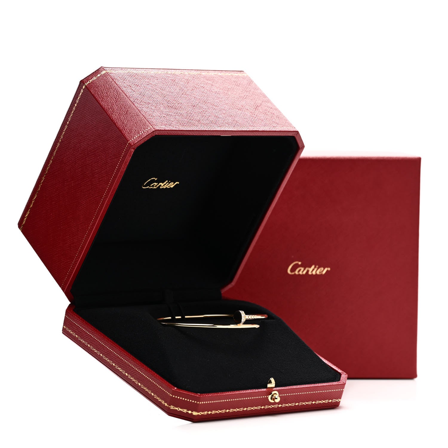 Cartier 18K Yellow Gold Diamond Small Juste Un Clou Bracelet 19 4 of 4