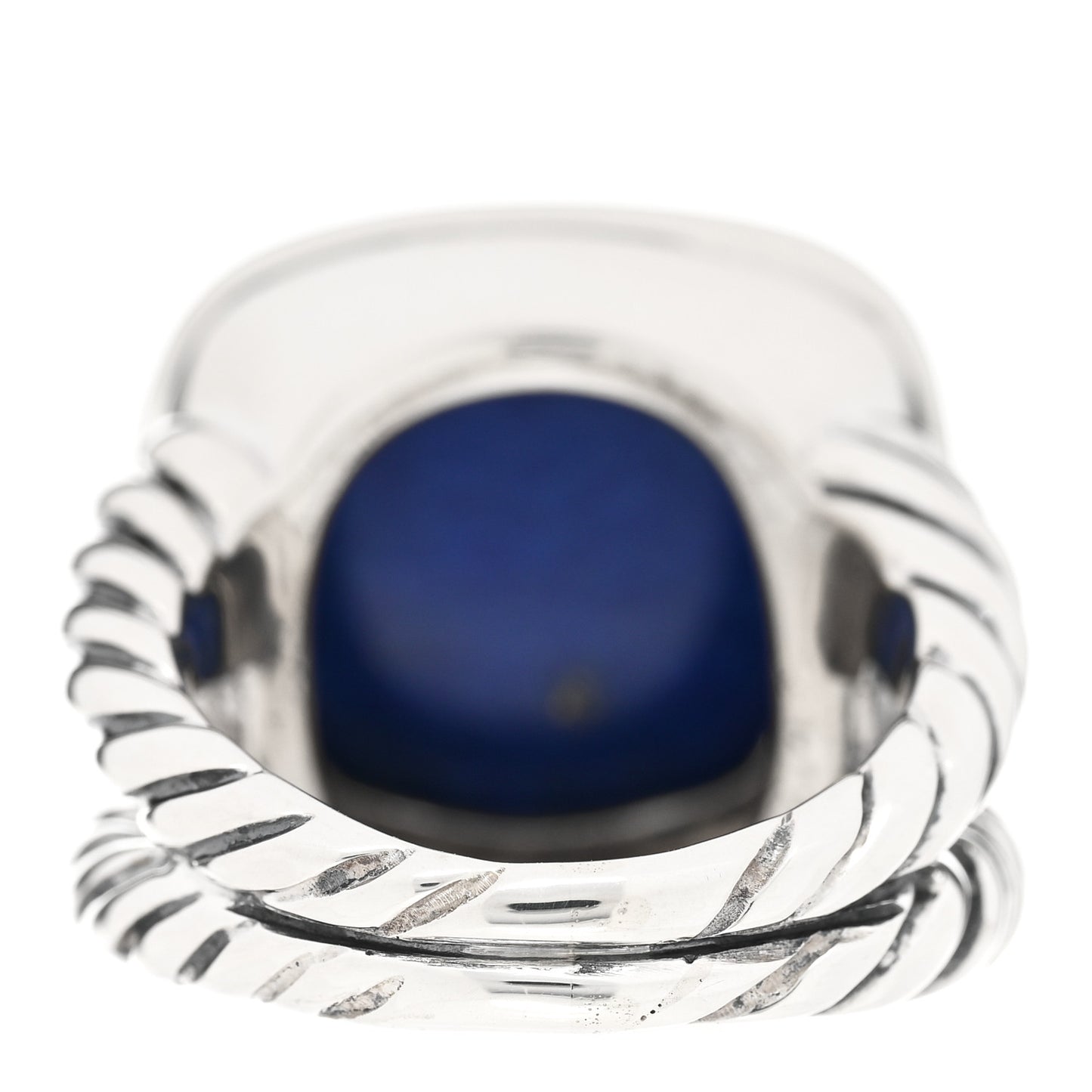 Sterling Silver Diamond Lapis Lazuli 14mm Albion Ring 49 5