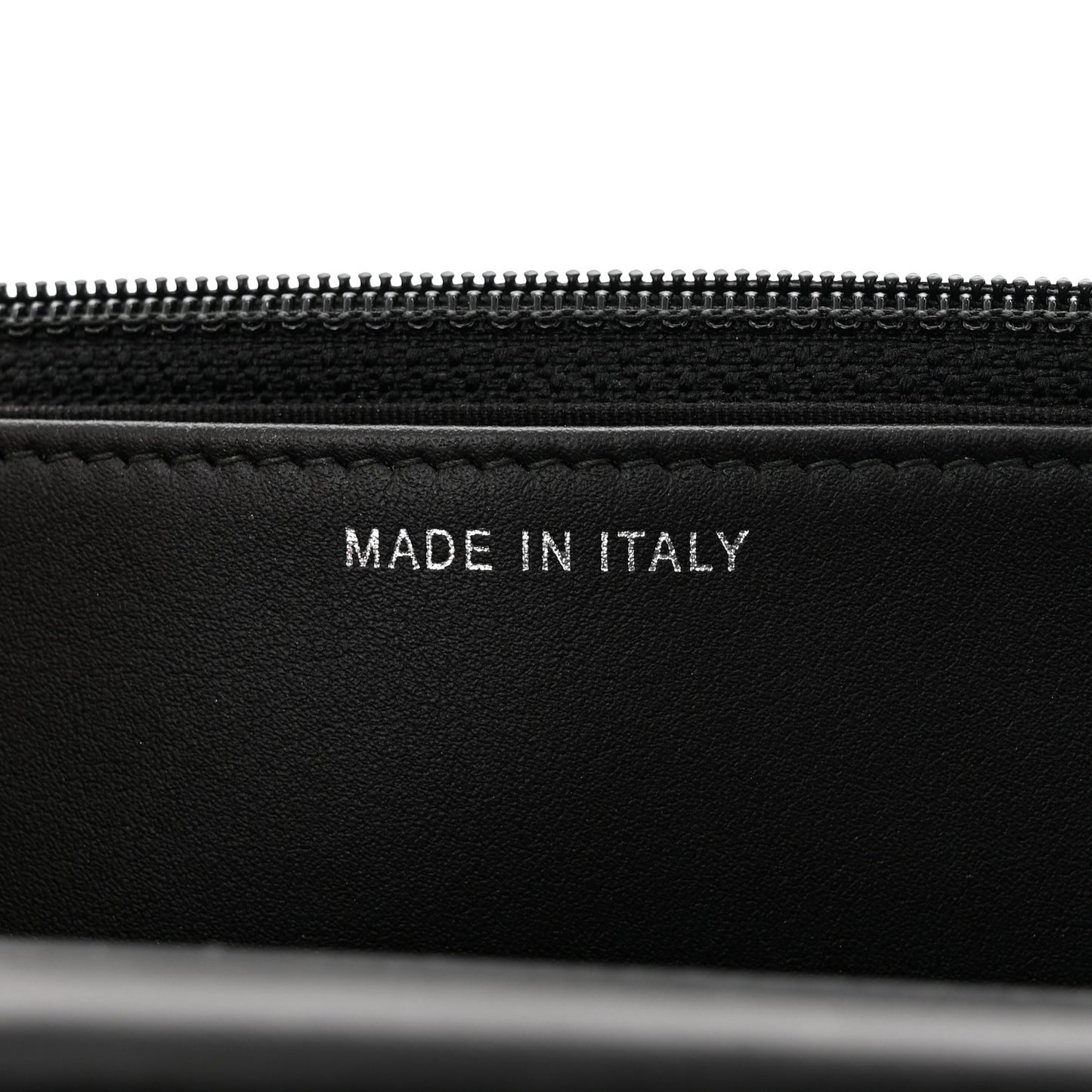 Calfskin Painted Chevron Embossed Boy Wallet On Chain WOC Black