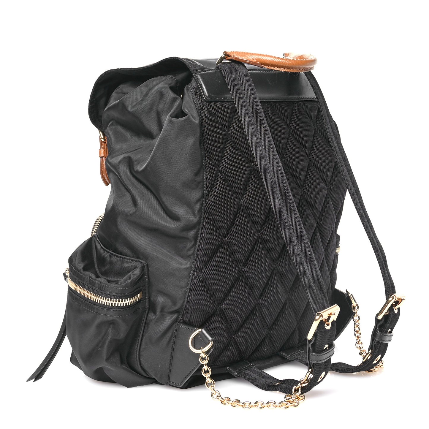 Nylon Large Rucksack Backpack Black