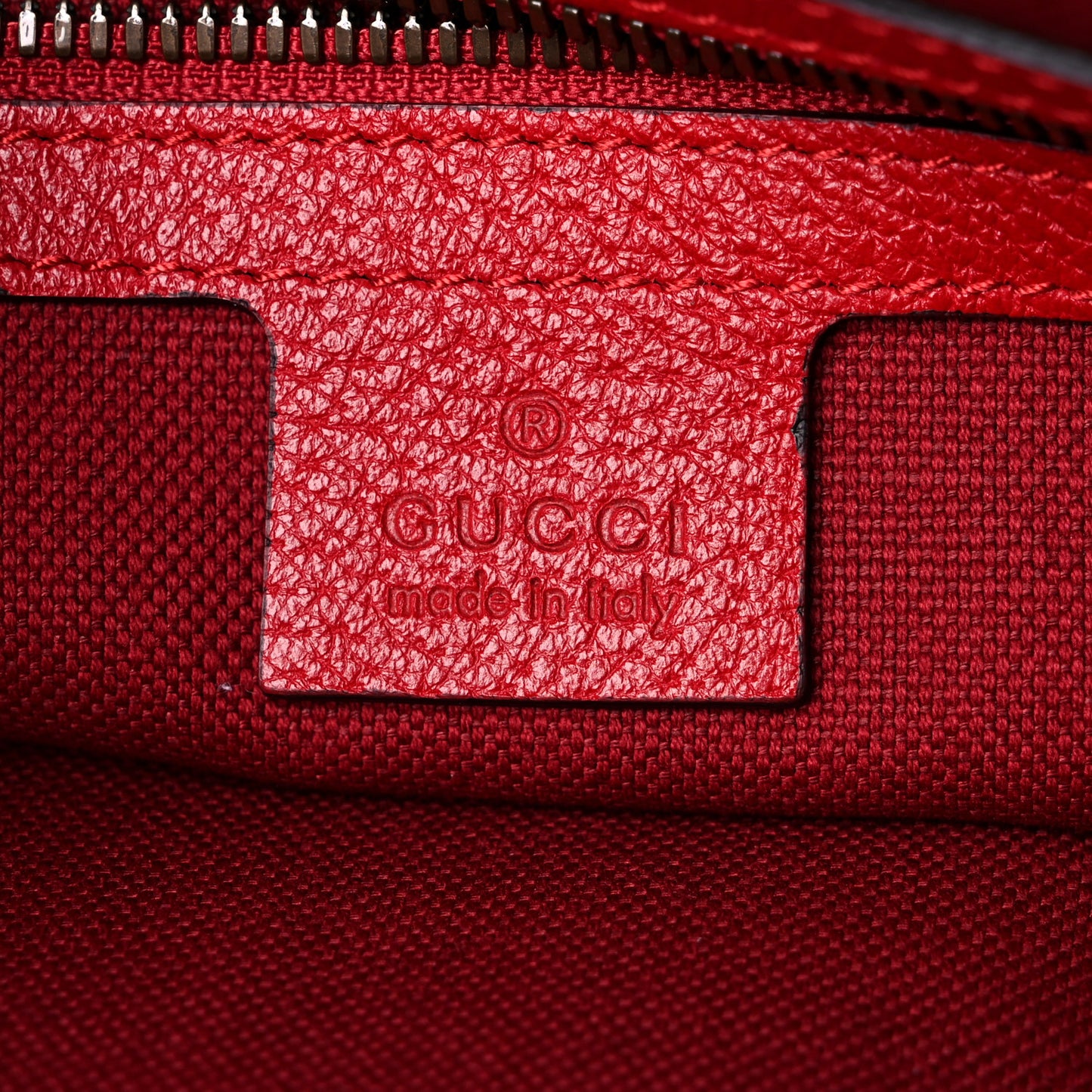 Canvas Logo Sylvie Stripe Drawstring Backpack Red