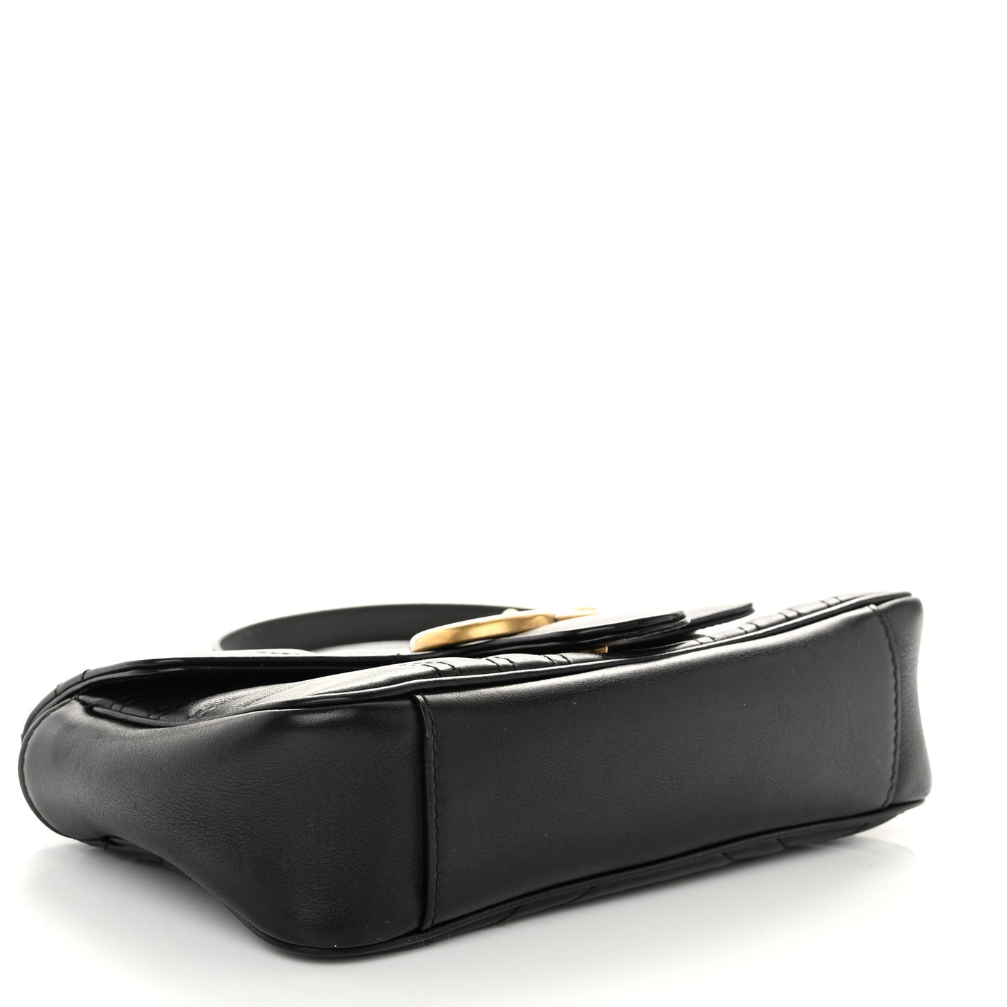 Calfskin Matelasse Mini GG Marmont Shoulder Bag Black
