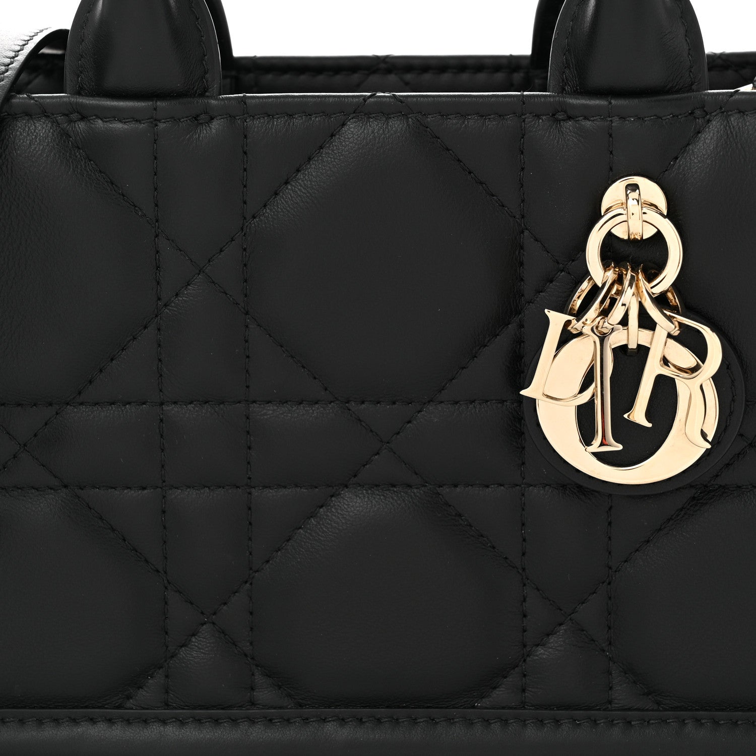 Christian Dior Calfksin Macrocannage Mini Book Tote Black 8 of 10