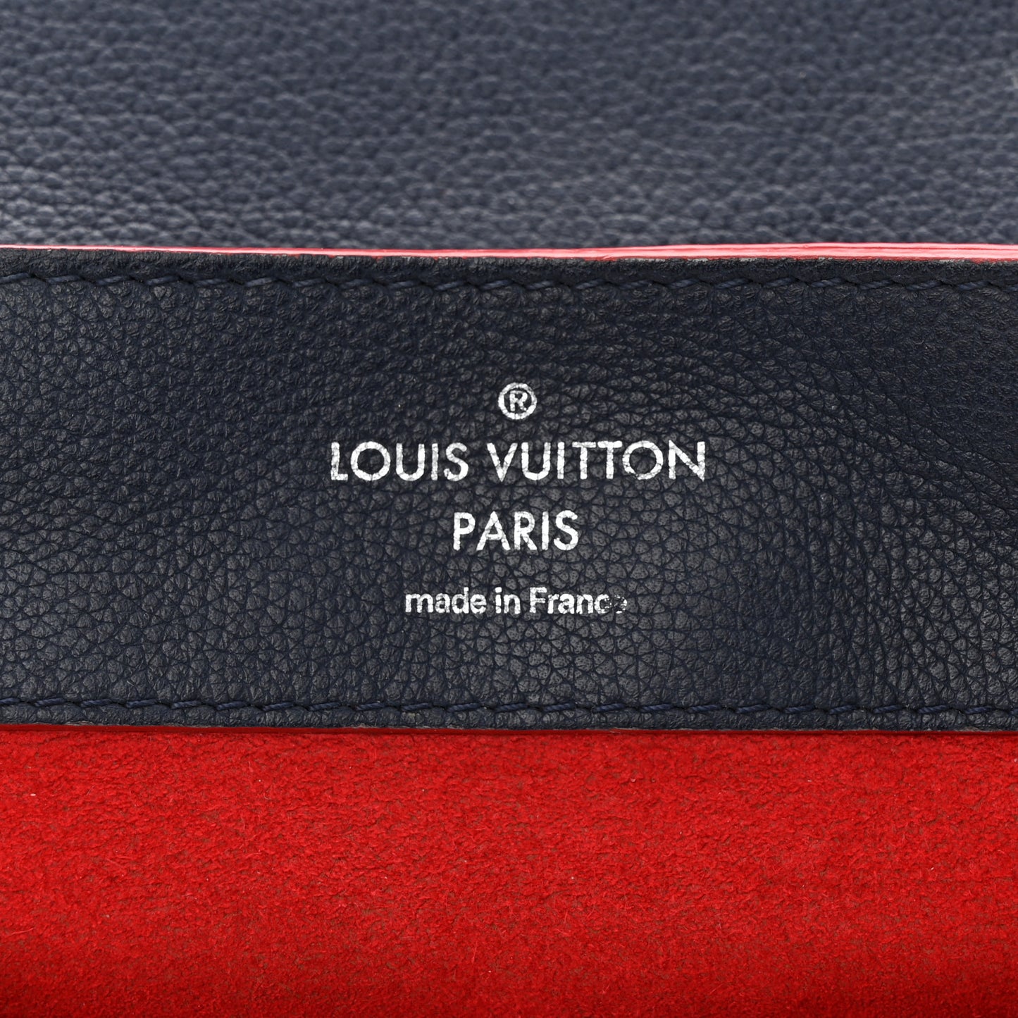 Soft Calfskin Lockme Backpack Marine Rouge