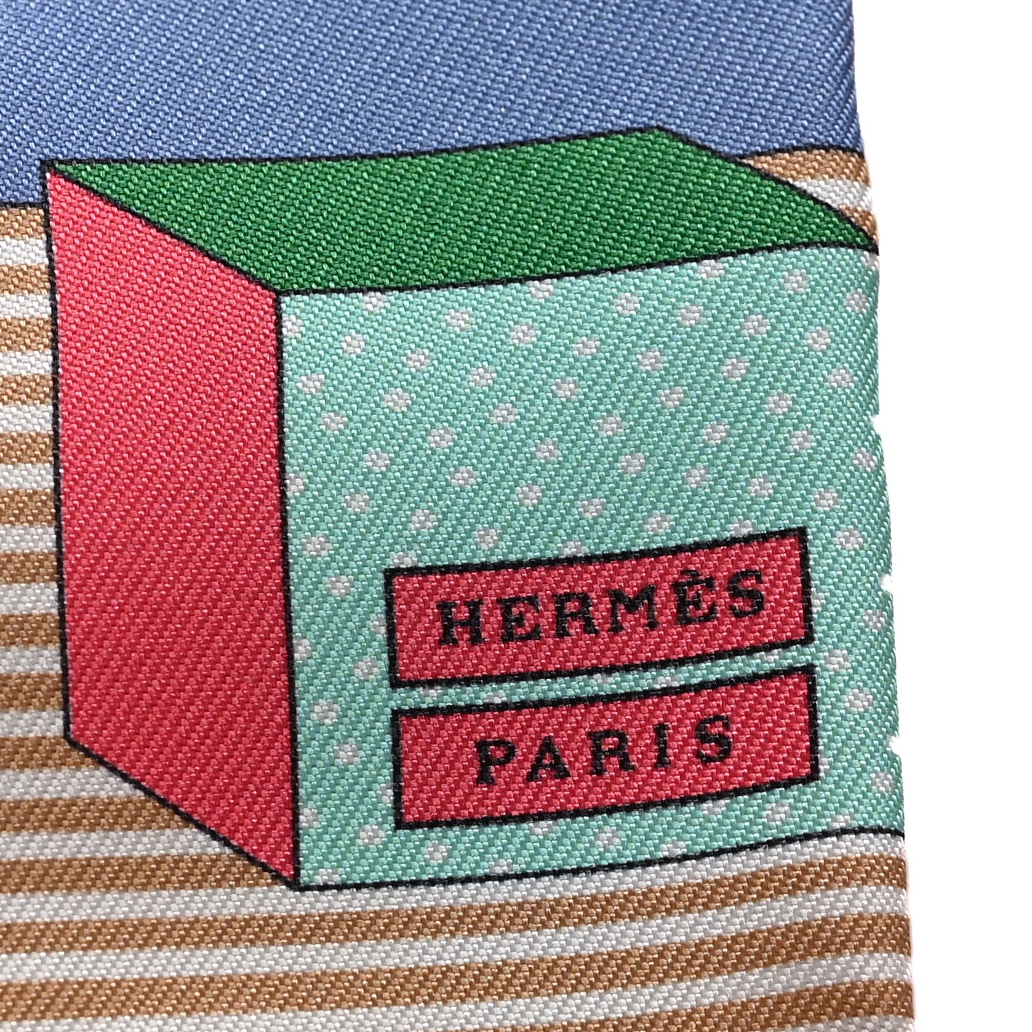 Hermes Silk Twilly Grand Theatre Nouveau Bleu Lavande Rose Vert 3 of 3