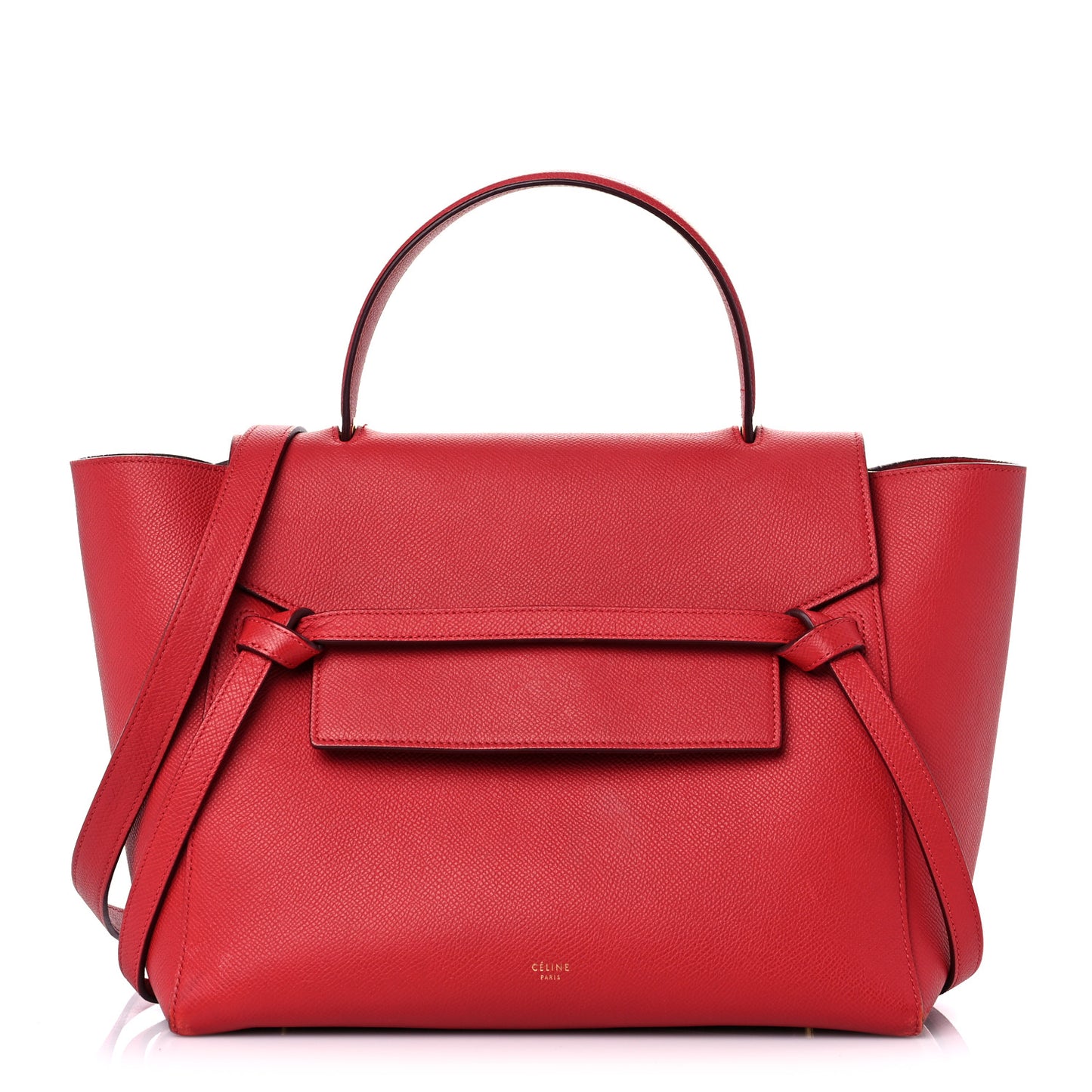 Grained Calfskin Mini Belt Bag Coquelicot