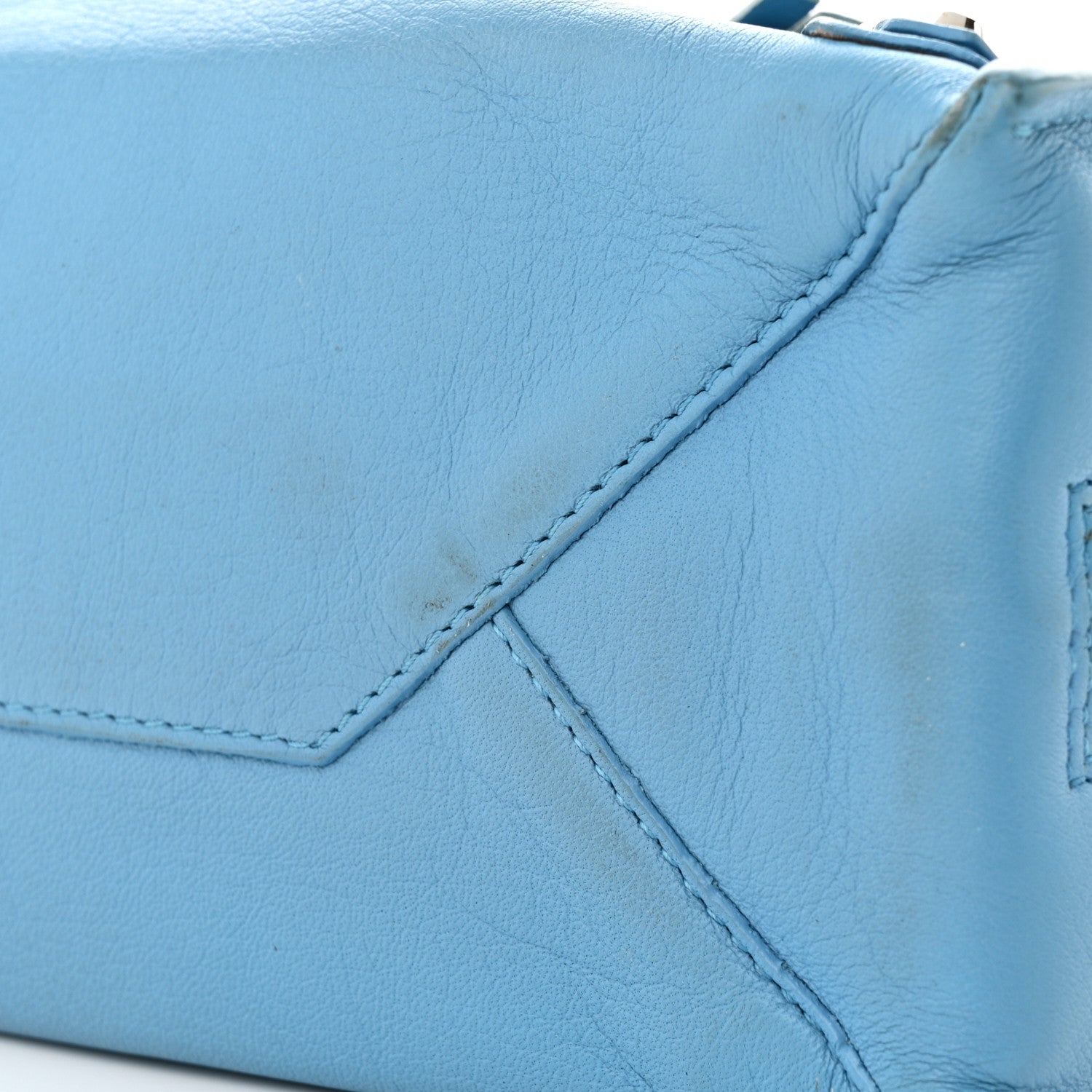 Balenciaga Supple Calfskin Papier Mini A4 Zip Around Tote Bleu Azur Clair 12 of 16