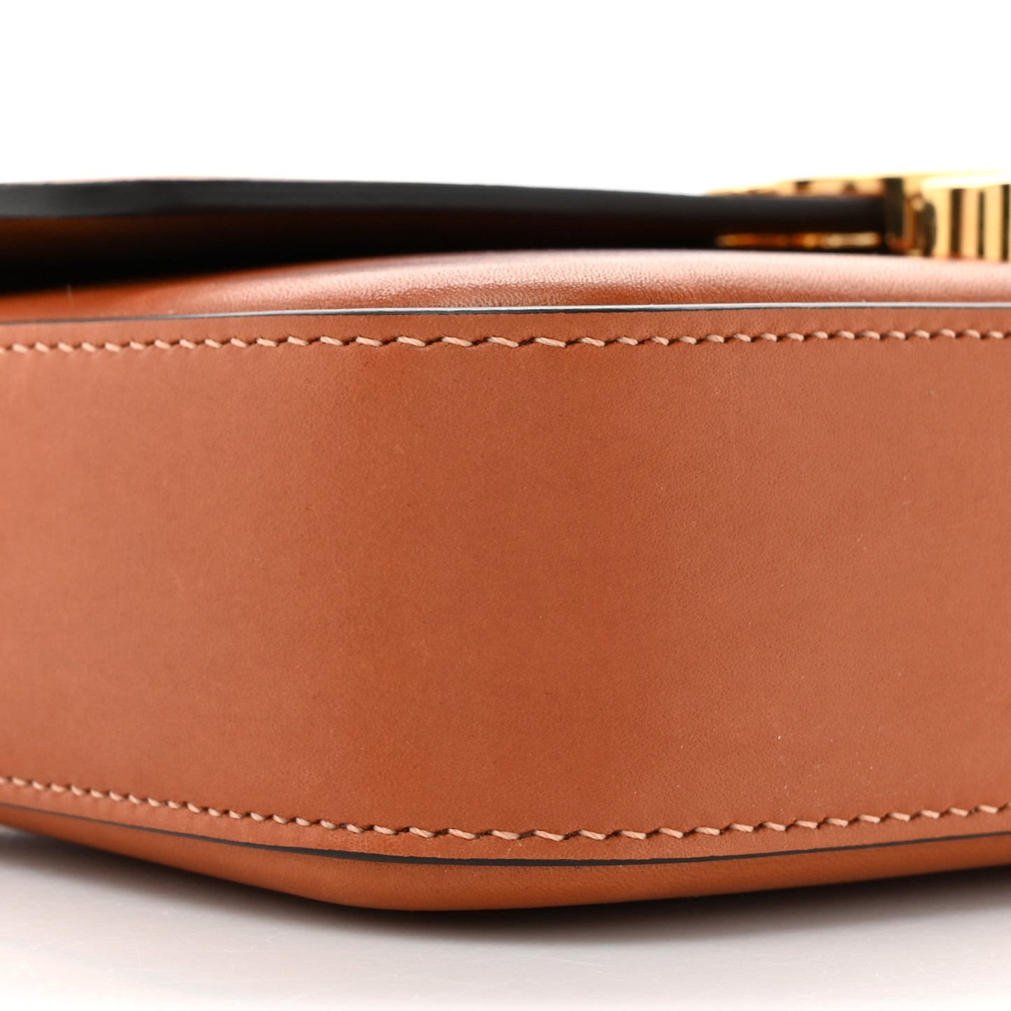 Natural Calfskin Triomphe Shoulder Bag Tan