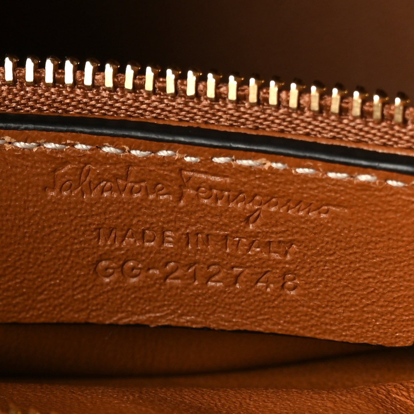 Calfskin Aura Shoulder Bag Brown