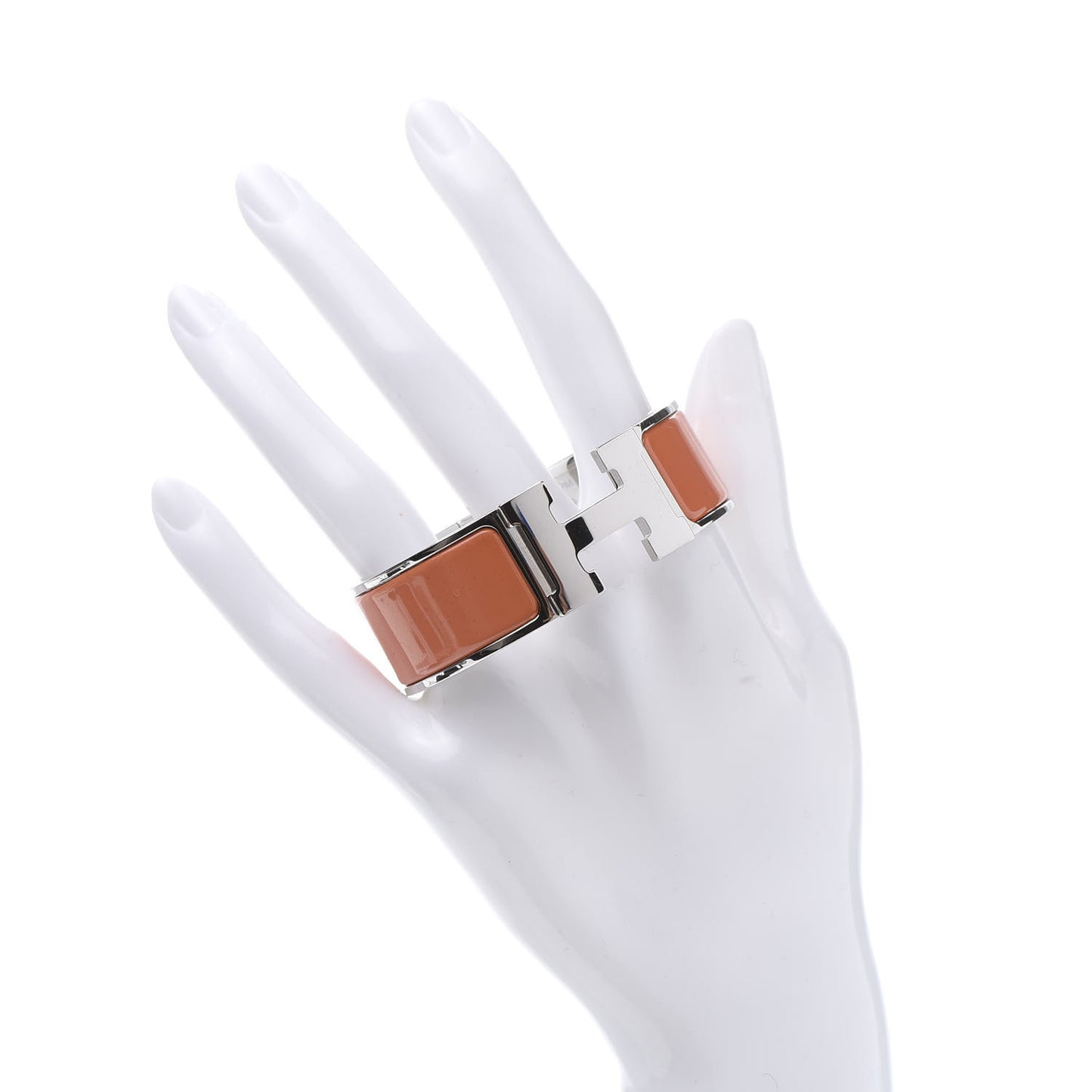Enamel Wide Clic Clac H Bracelet PM Peach Melba