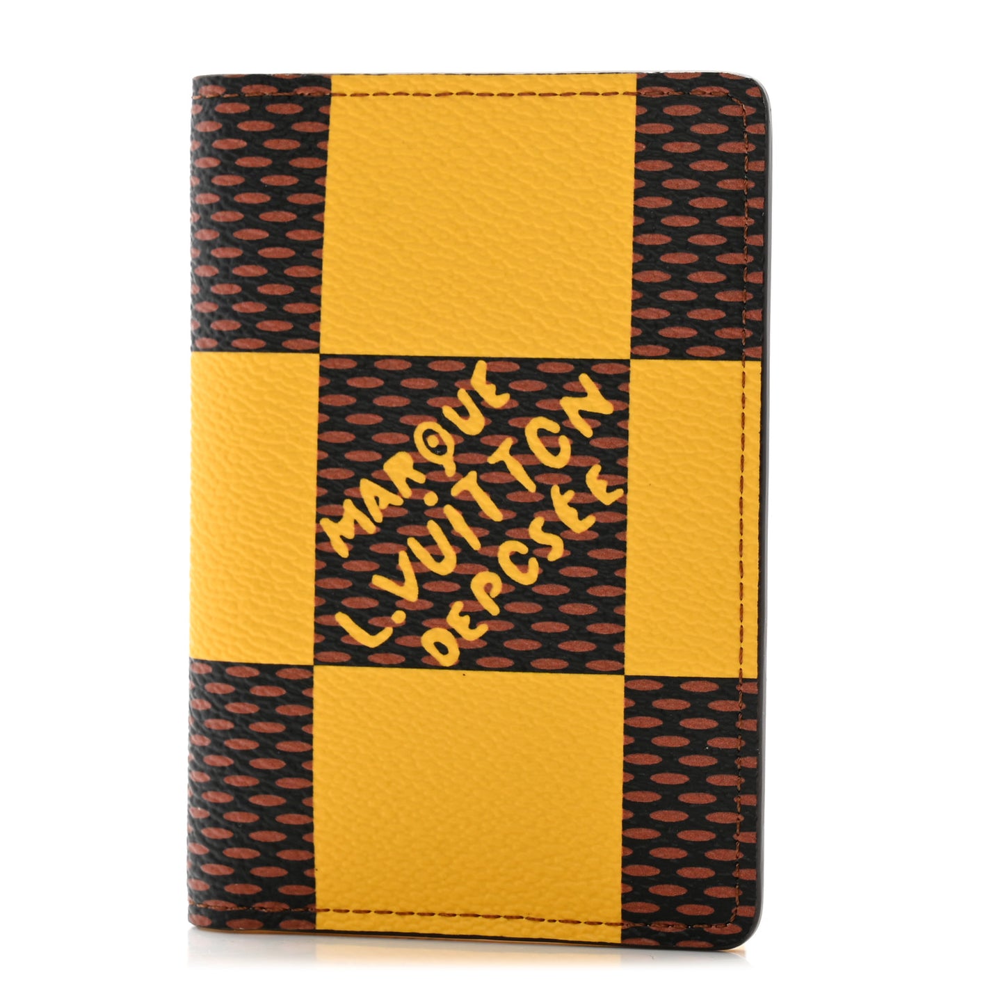 Damier Pop Pocket Organizer NM Yellow