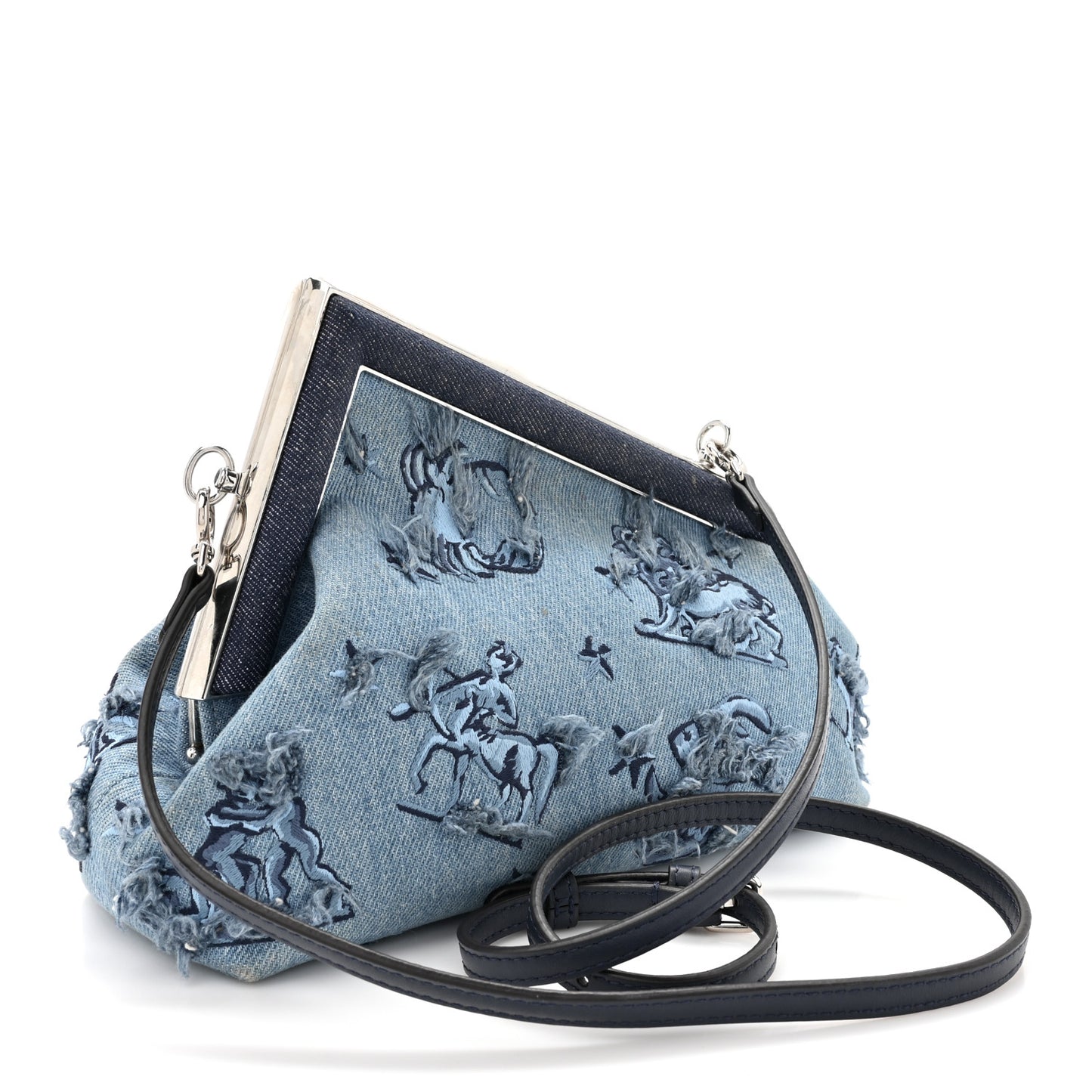 Denim Embroidered Astrology Small Fendi First Chiaro