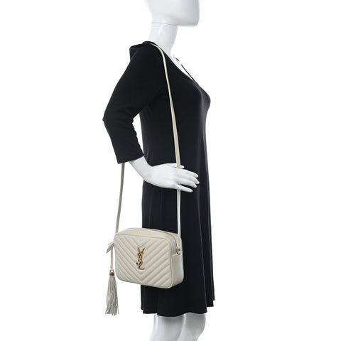 Calfskin Matelasse Monogram Lou Camera Bag Blanc Vintage