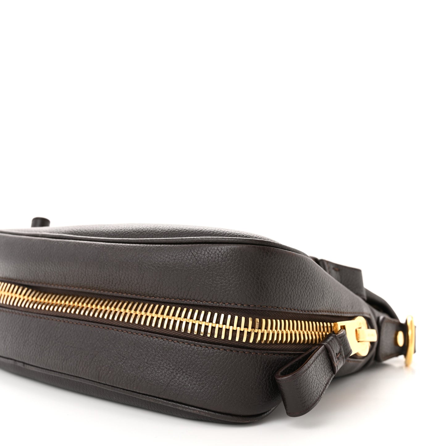 Grained Calfskin Medium Jennifer Crossbody Bag Brown