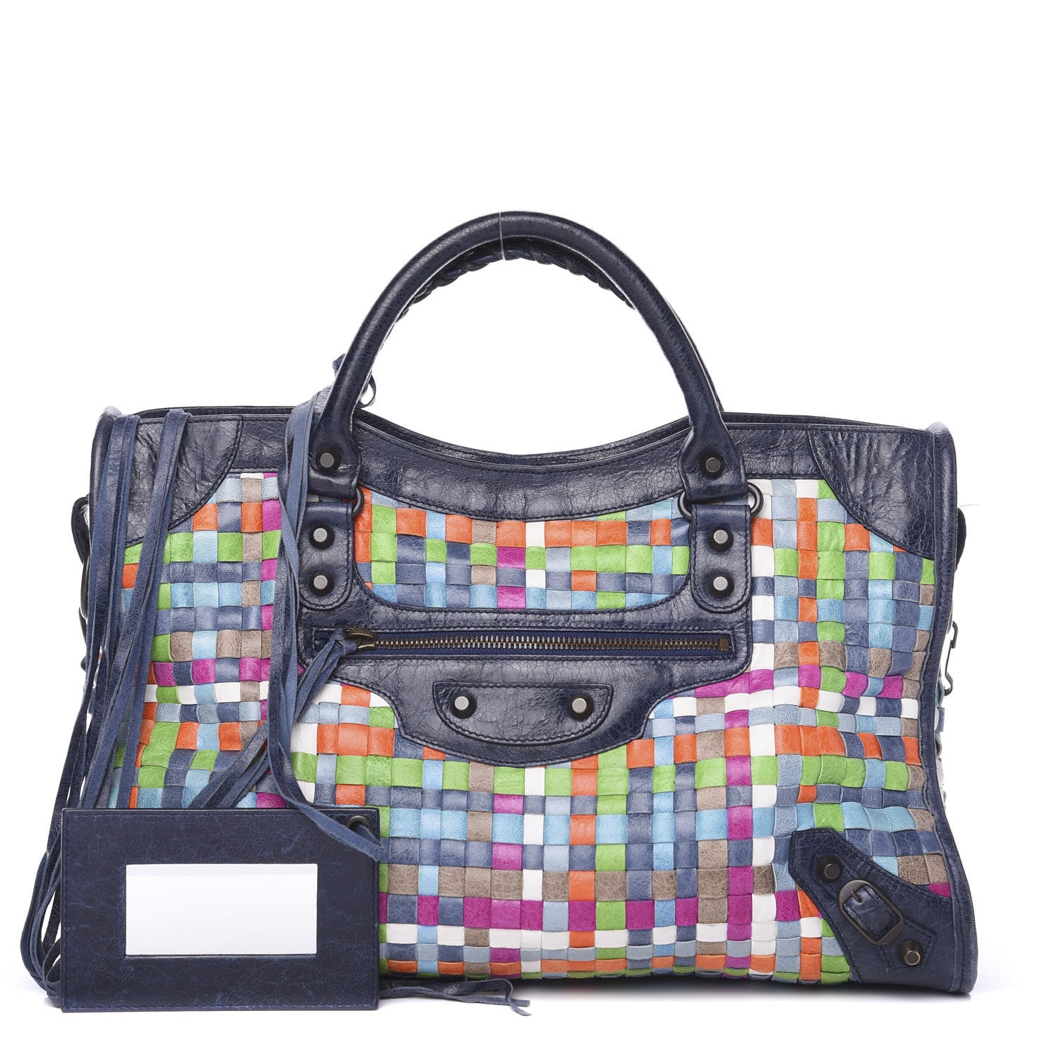 Balenciaga Agneau Lattice Woven Classic Hardware City Multicolor 1 of 12