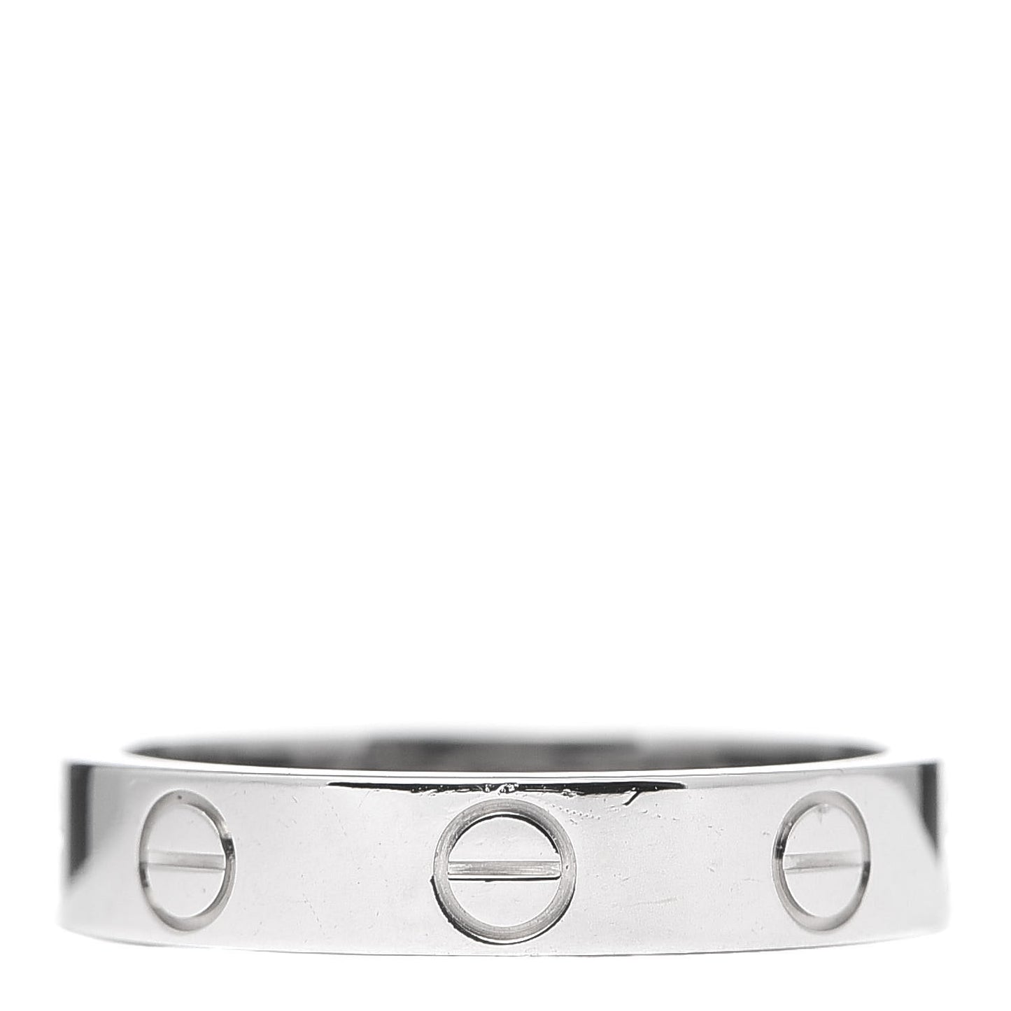 18K White Gold 3.5mm LOVE Wedding Band Ring 50 5.25
