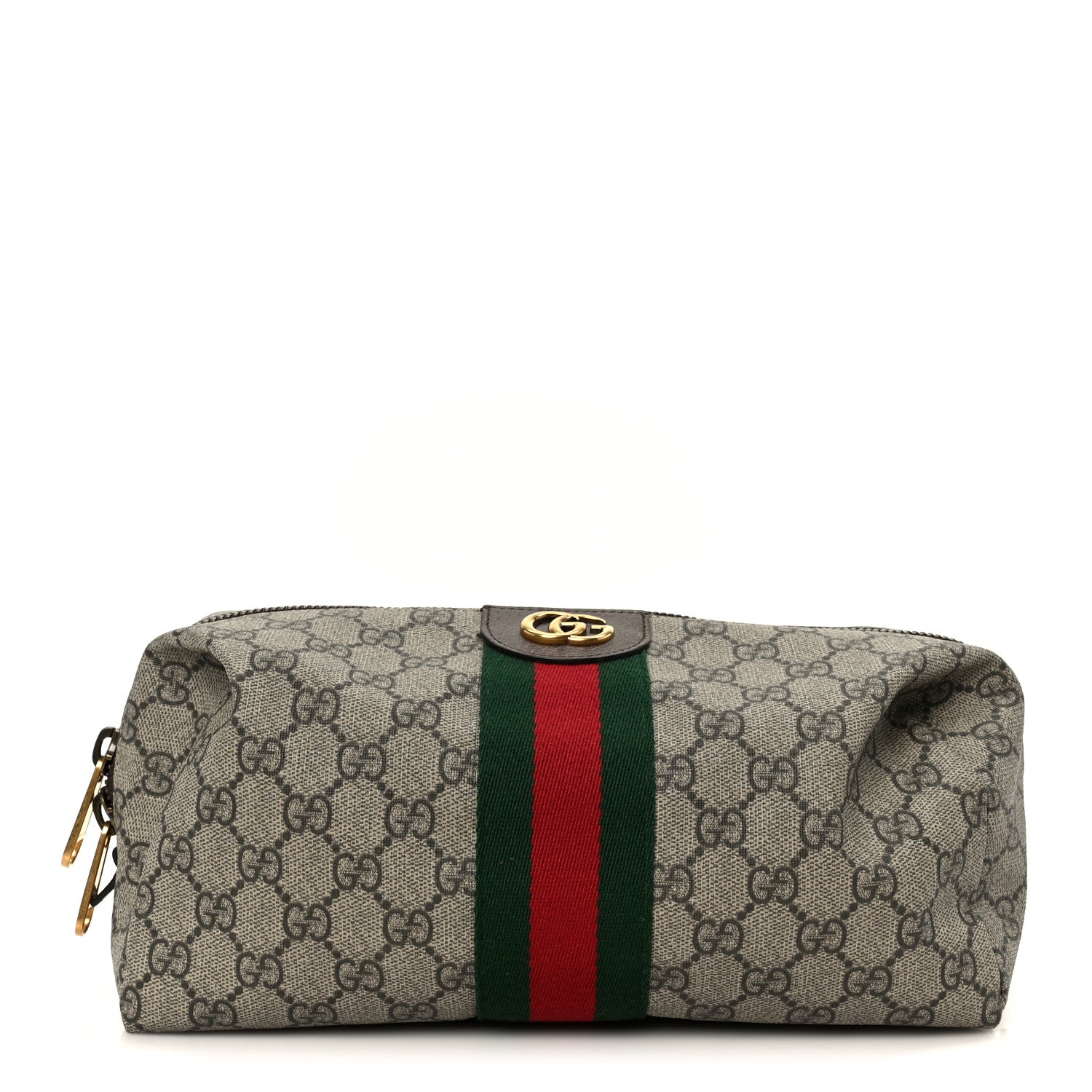 Gucci GG Supreme Monogram Web Ophidia Toiletry Case Beige 1826152
