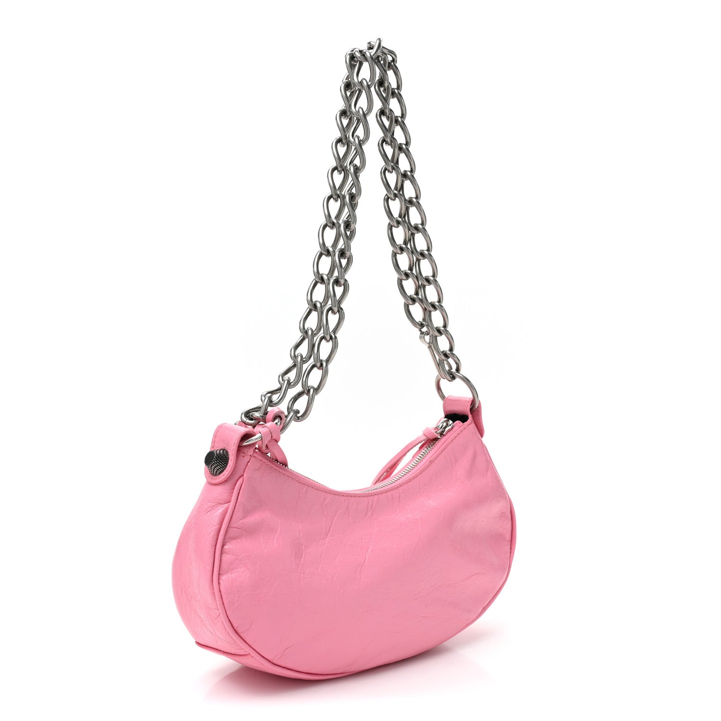 Agneau Arena Le Cagole Chain Shoulder Bag XS Sweet Pink