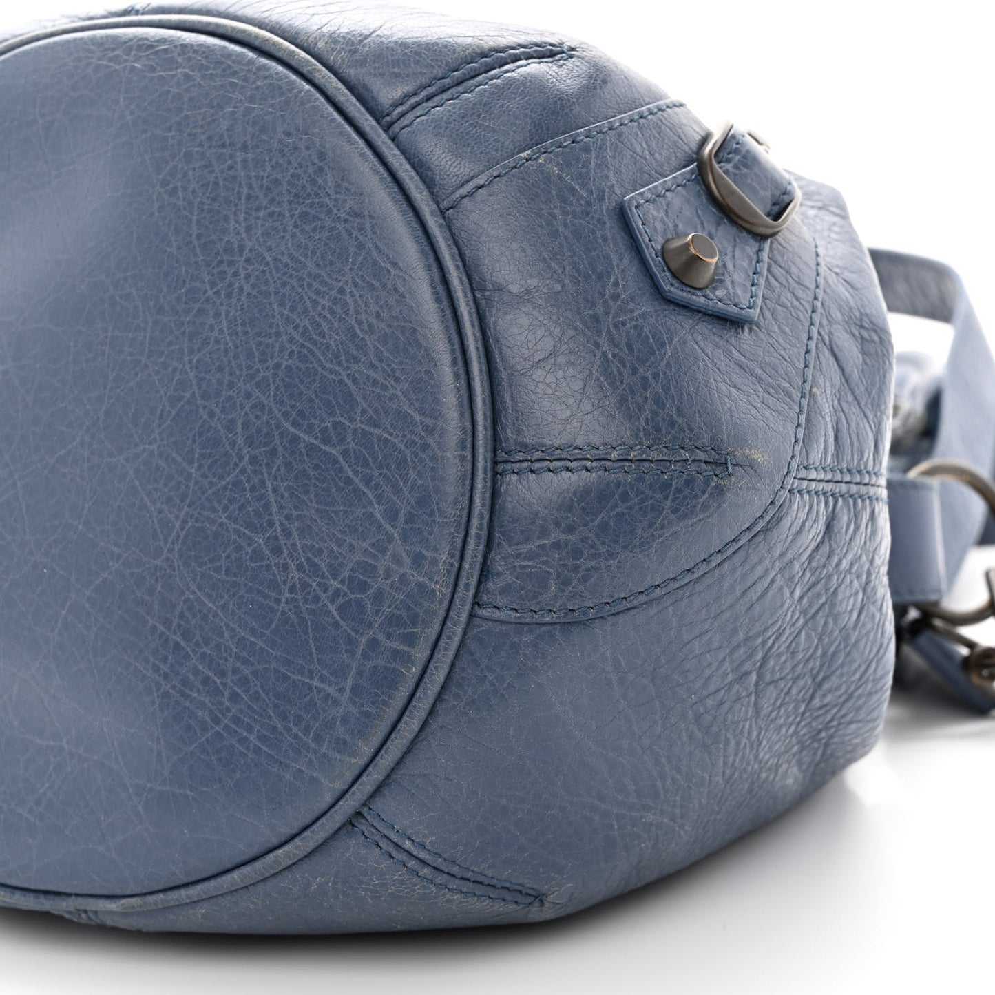 Agneau Classic Hardware Mini Pompon Bleu Persan