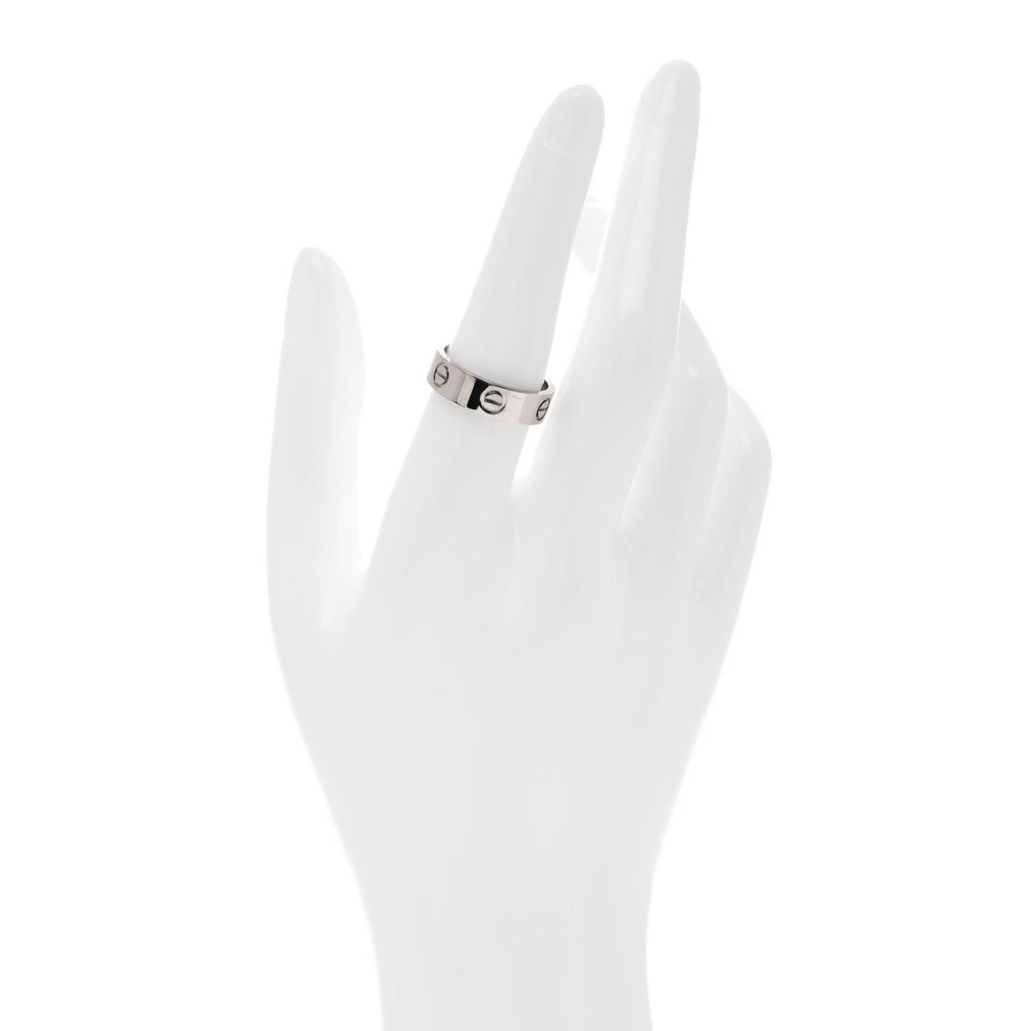 18K White Gold 5.5mm LOVE Ring 55 7.25