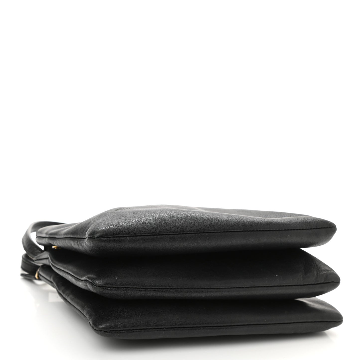 Lambskin Small Trio Crossbody Bag Black