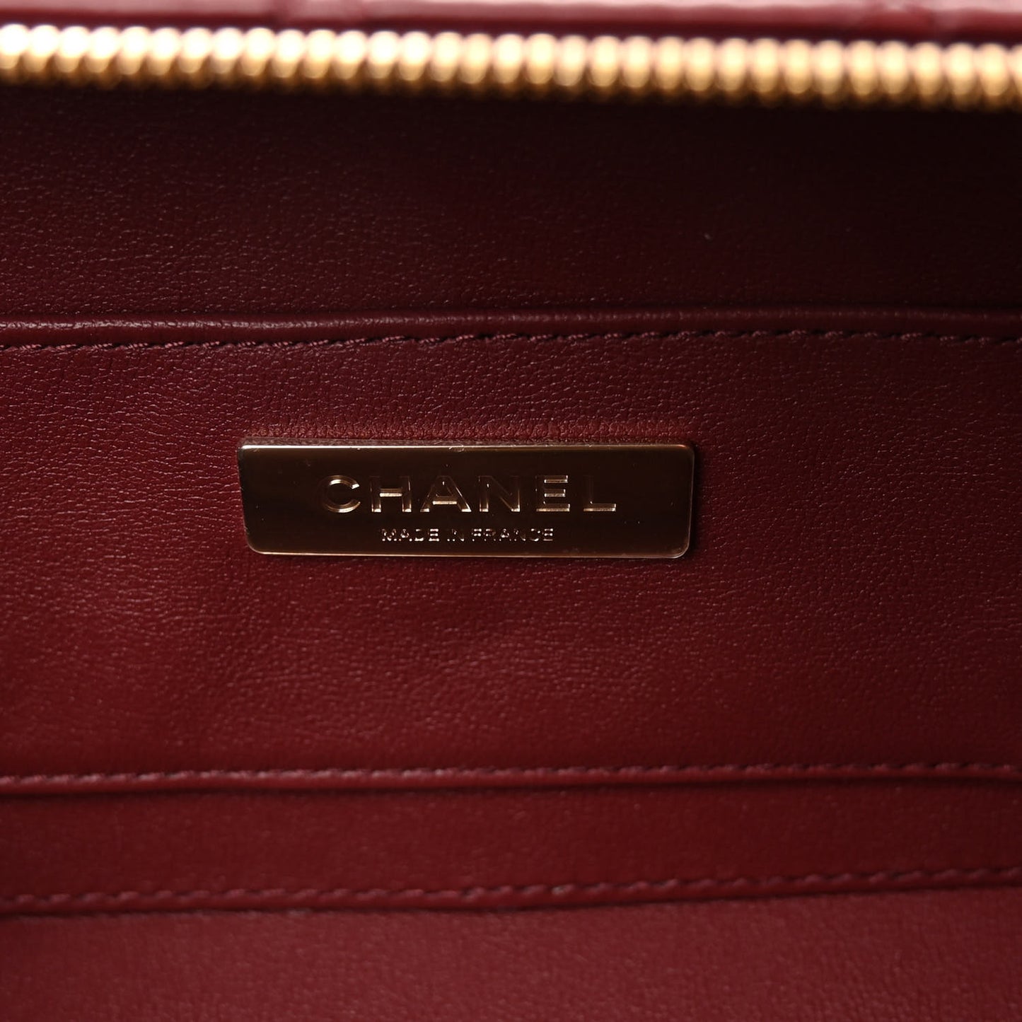 Lambskin Quilted Coco Click Bag Burgundy