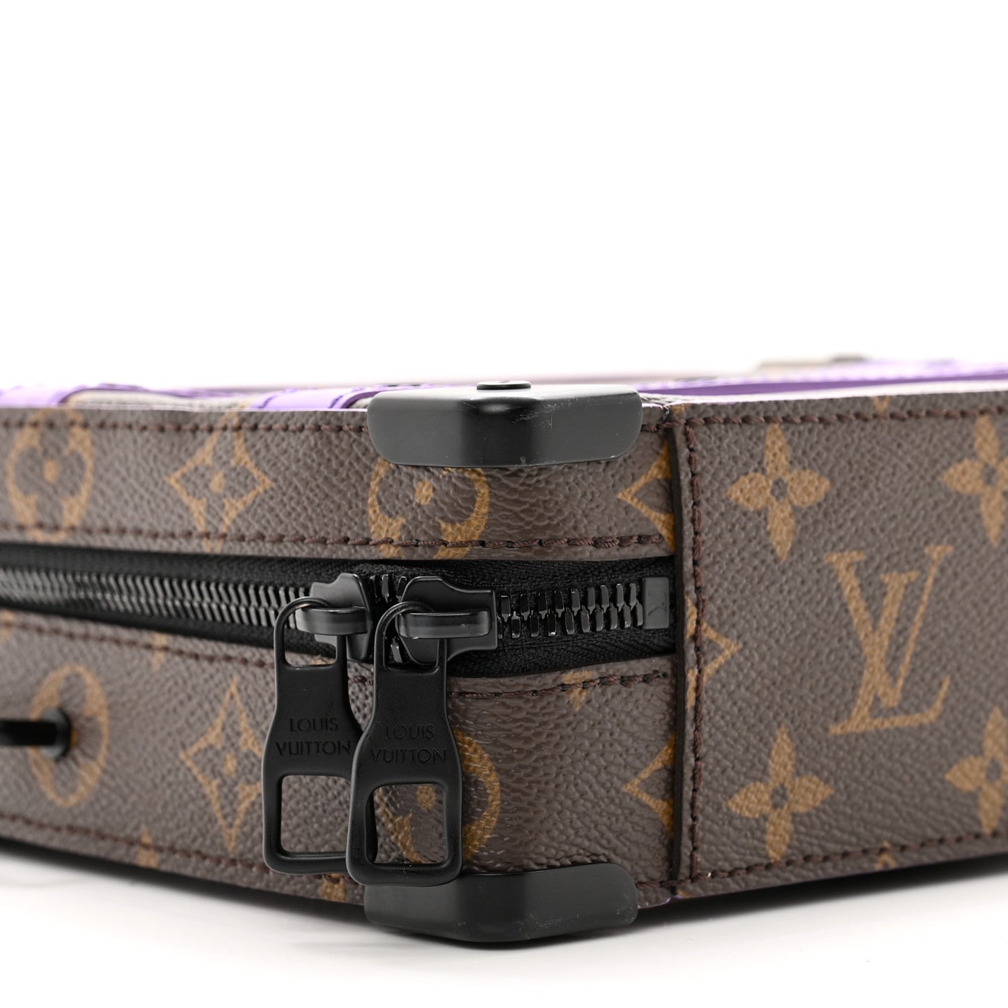 Monogram Macassar Handle Soft Trunk Purple