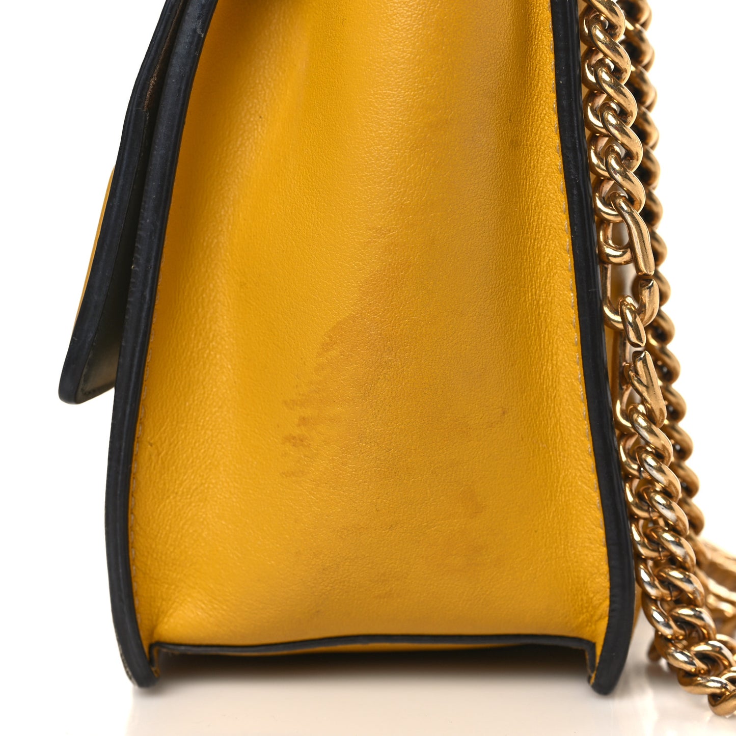 Vitello Grace Matte Small Kan U Shoulder Bag Yellow