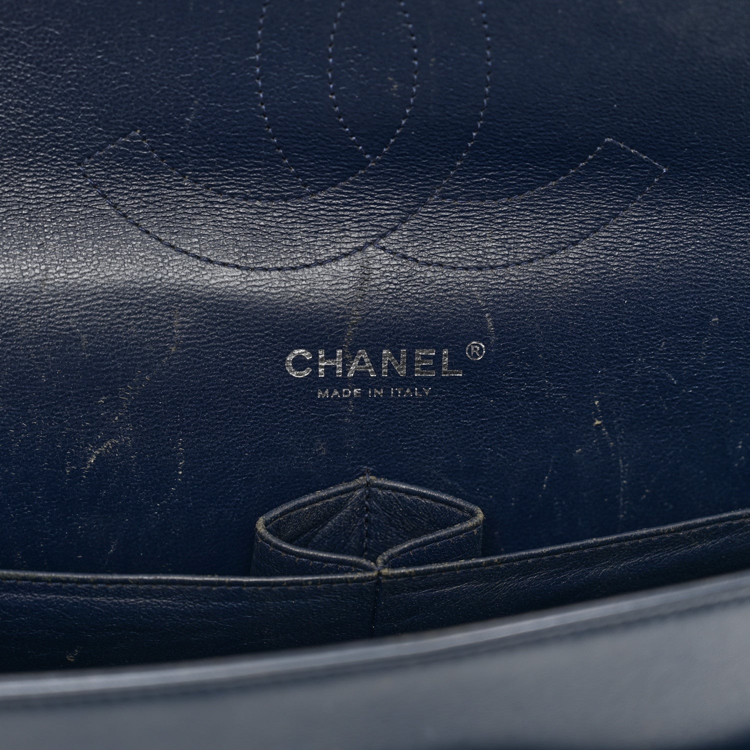 Chanel Patent Quilted Jumbo Double Flap Navy 7 of 11